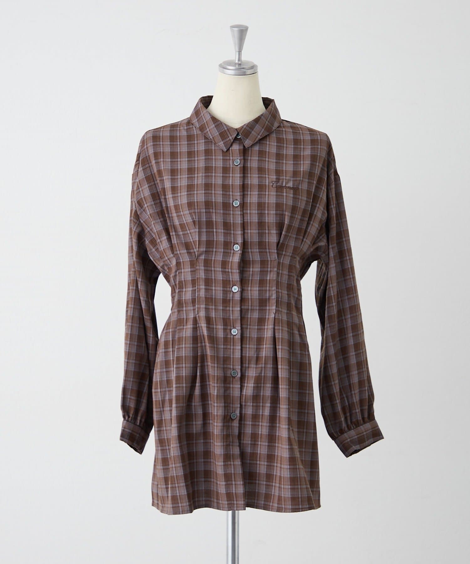 NICE CLAUP / OLIVE des OLIVE OUTLET(ナイスクラップ  / オリーブ デ オリーブ アウトレット) 【continuer】後ろレースアップシャツチュニック