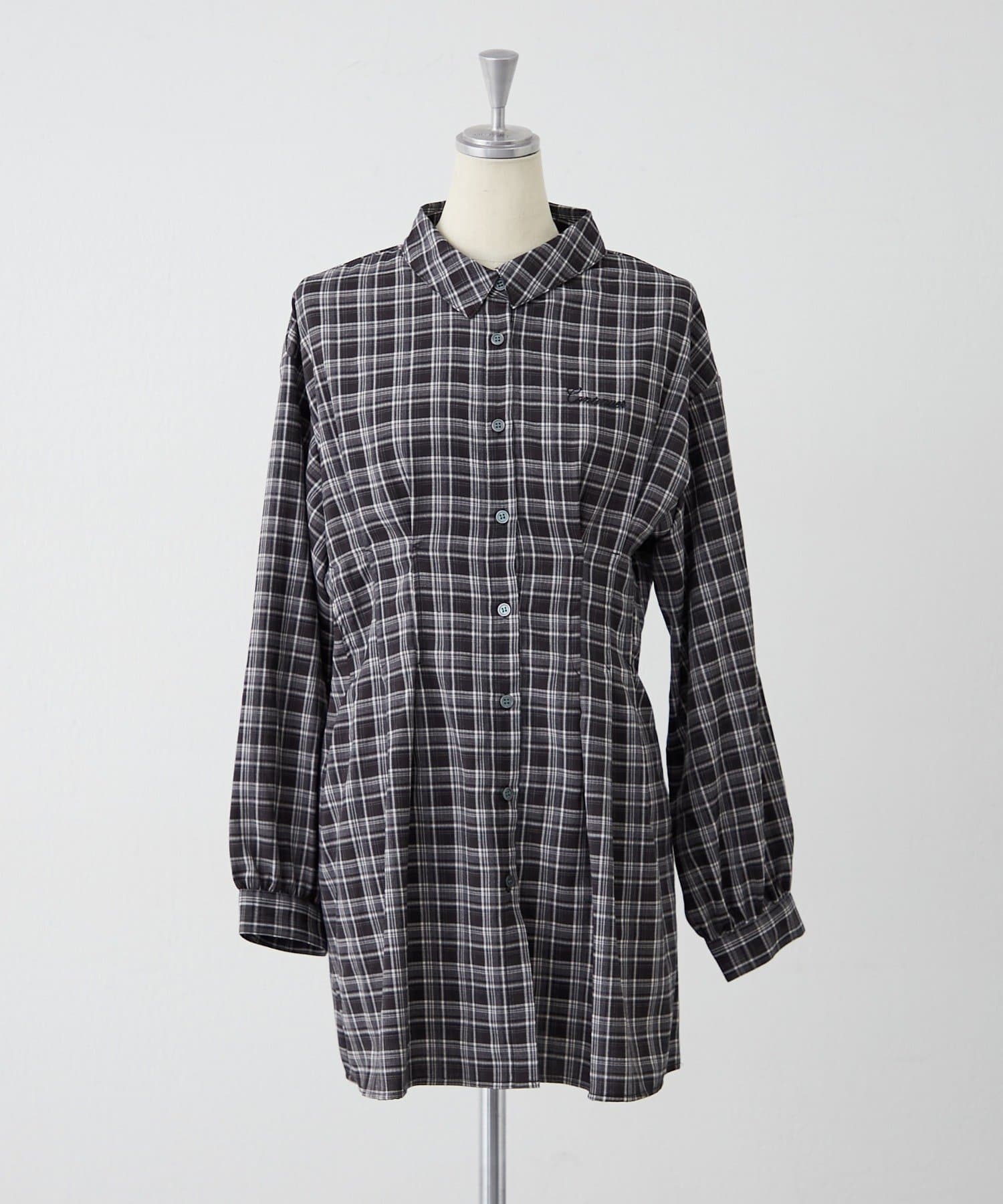 NICE CLAUP / OLIVE des OLIVE OUTLET(ナイスクラップ  / オリーブ デ オリーブ アウトレット) 【continuer】後ろレースアップシャツチュニック