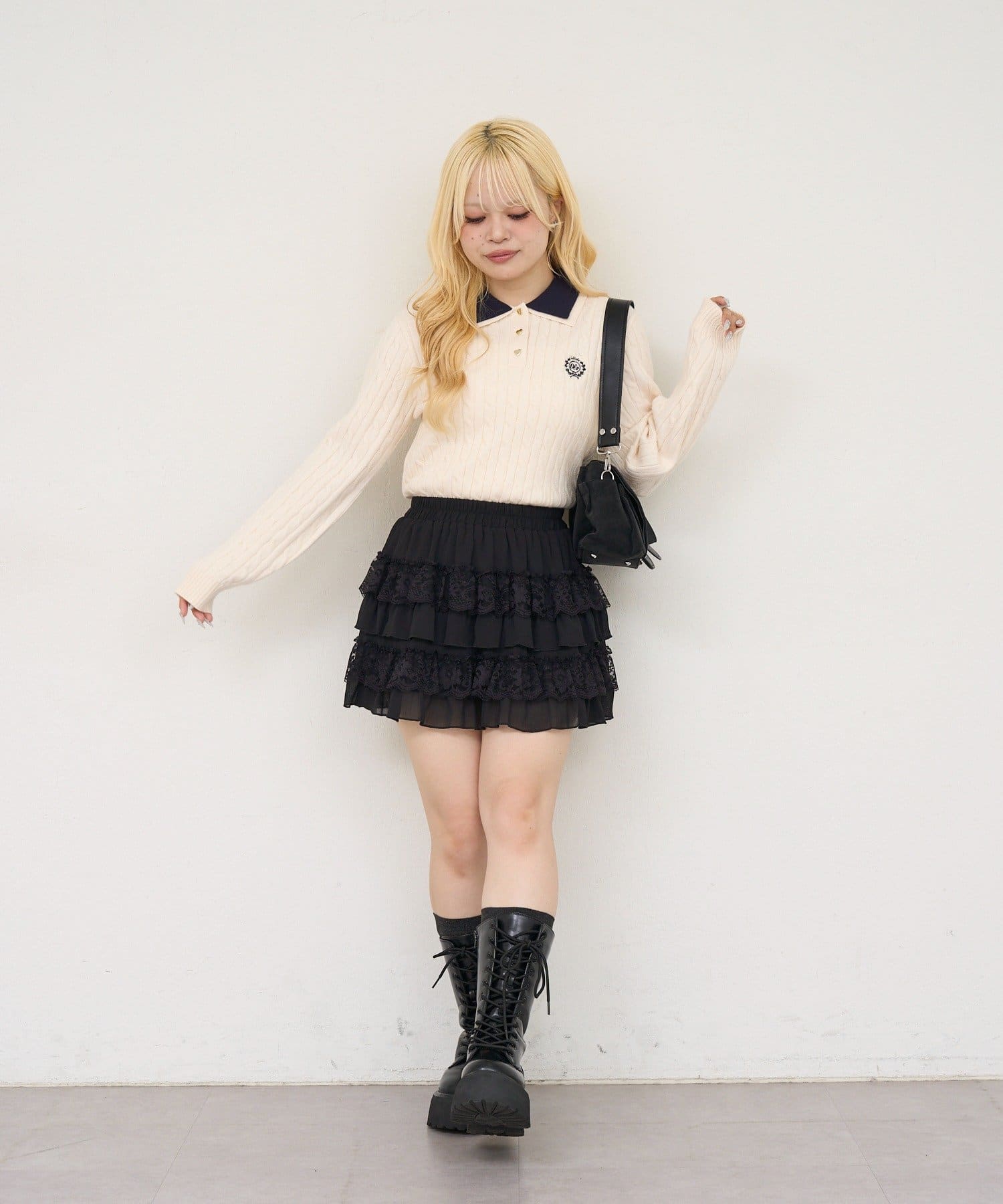 NICE CLAUP / OLIVE des OLIVE OUTLET(ナイスクラップ  / オリーブ デ オリーブ アウトレット) 【ANOTHER BRANCH】2枚衿ポロニット