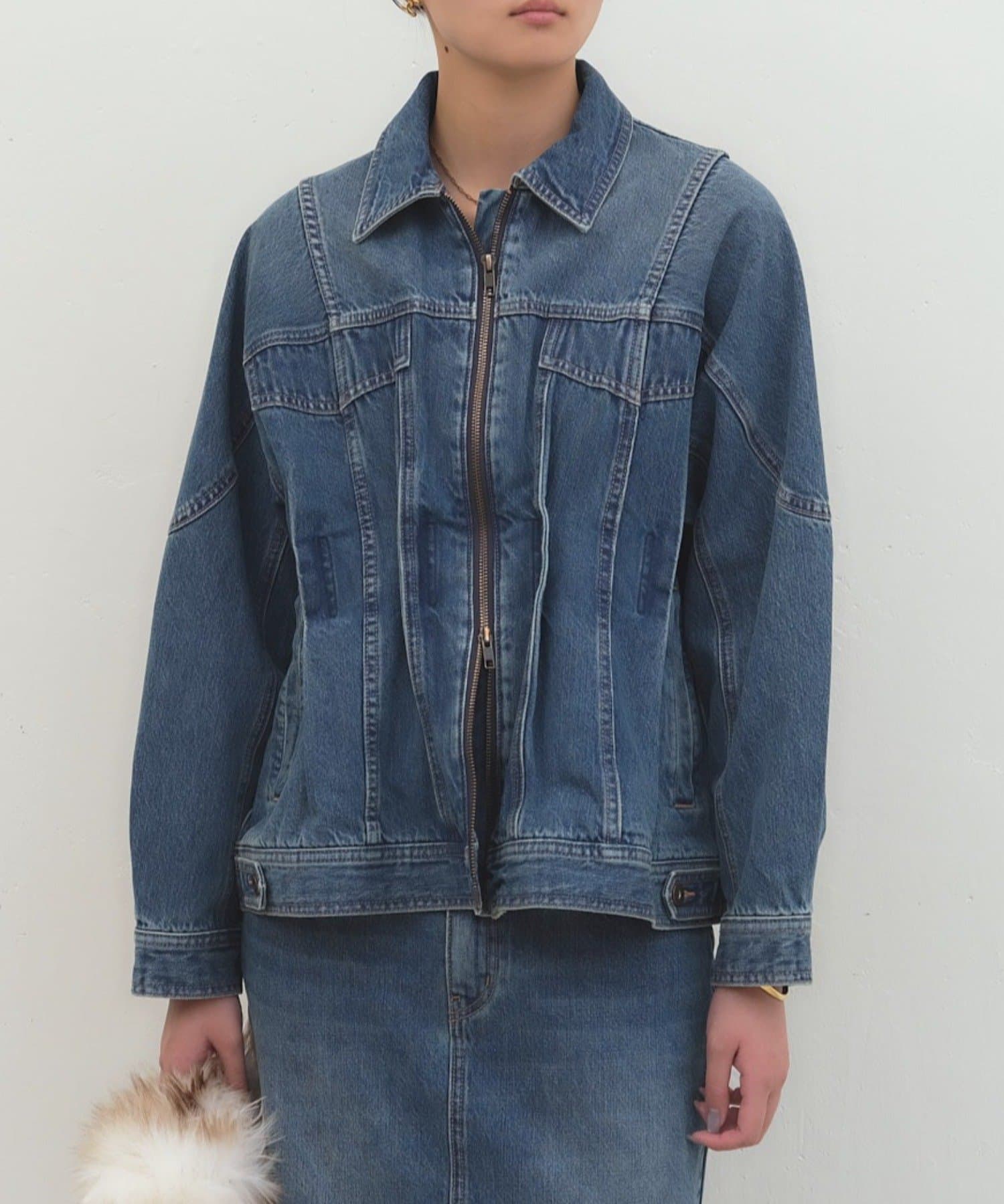 LOUNGEDRESS(ラウンジドレス) 《着映え》デニムペプラムジャケット