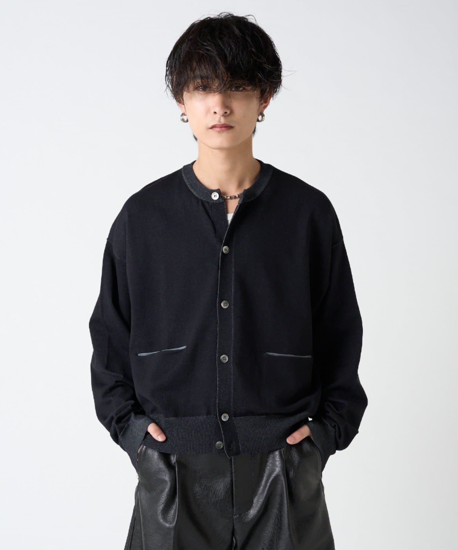 Lui's(ルイス) SURJENT コットンプレーティング ショートカーディガン