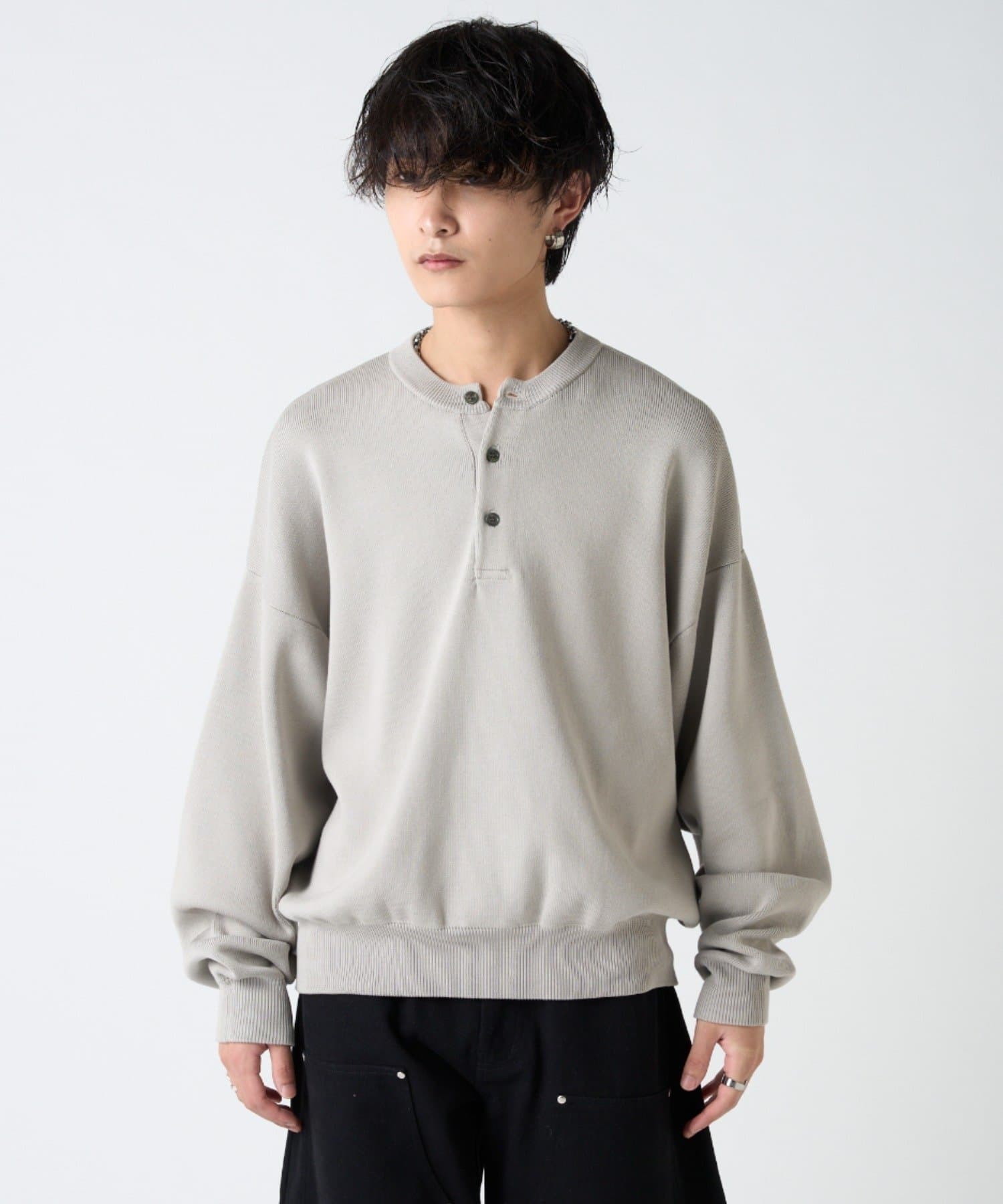 Lui's(ルイス) SURJENT 度詰めヘンリーネックニット
