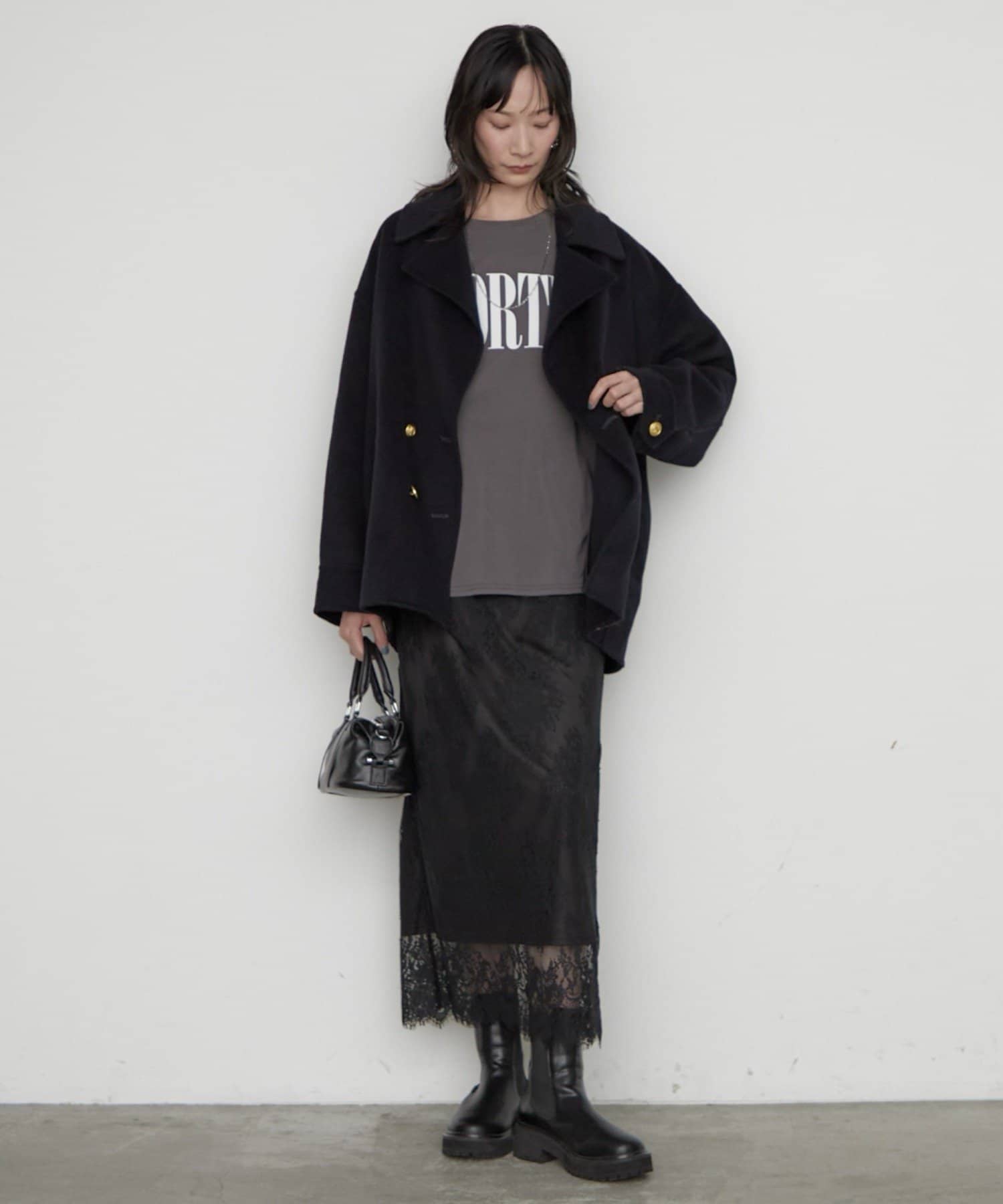 LOUNGEDRESS(ラウンジドレス) 《さらっとした着心地》WORTHロゴロンT