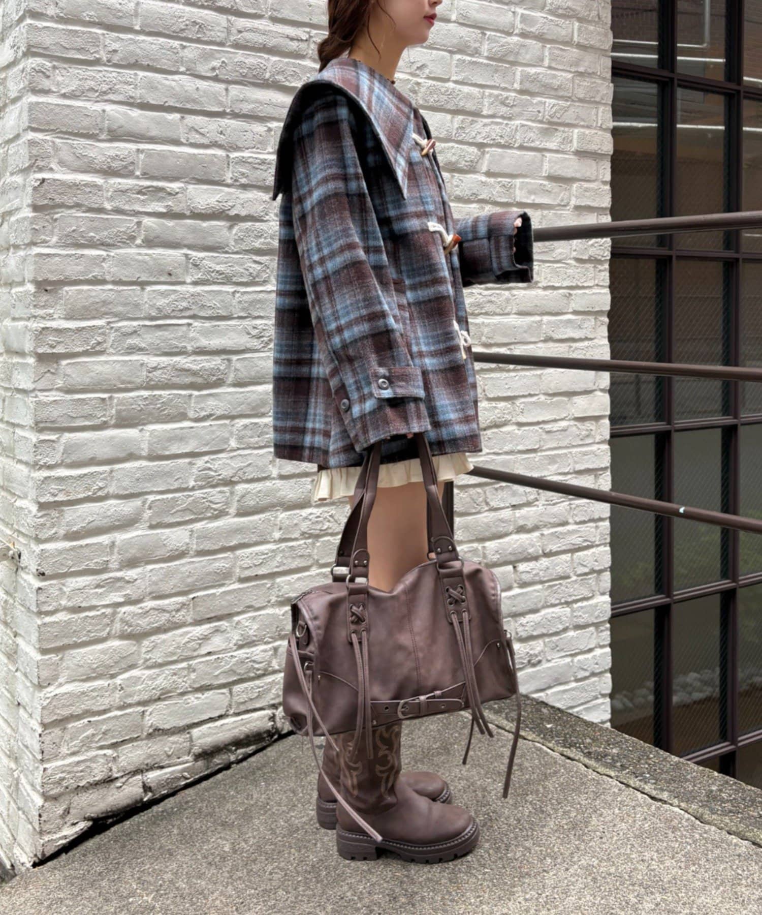 w closet(ダブルクローゼット) BIGカラーダッフルコート