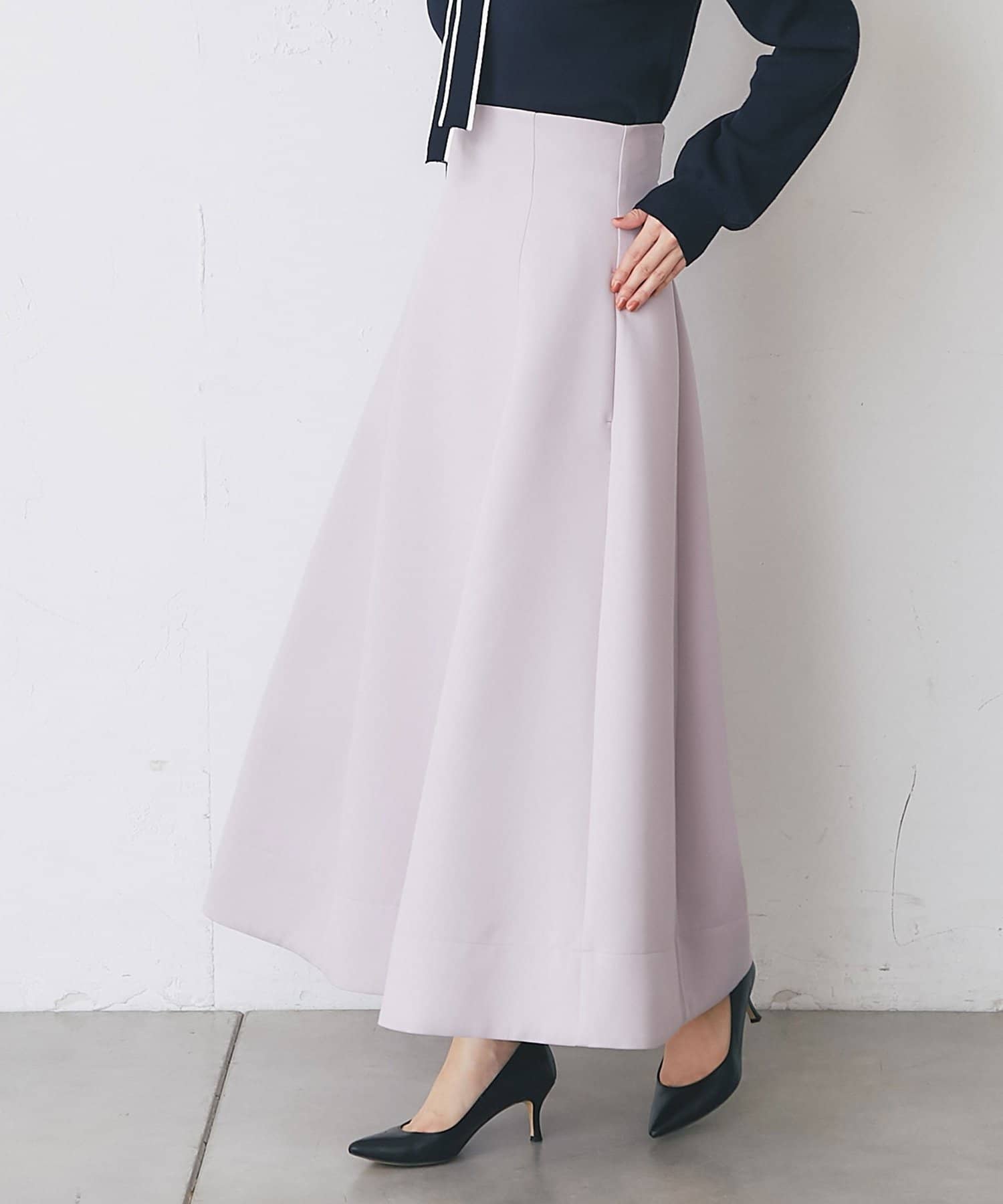 La boutique BonBon(ラブティックボンボン) ハイウエストフレアロングスカート