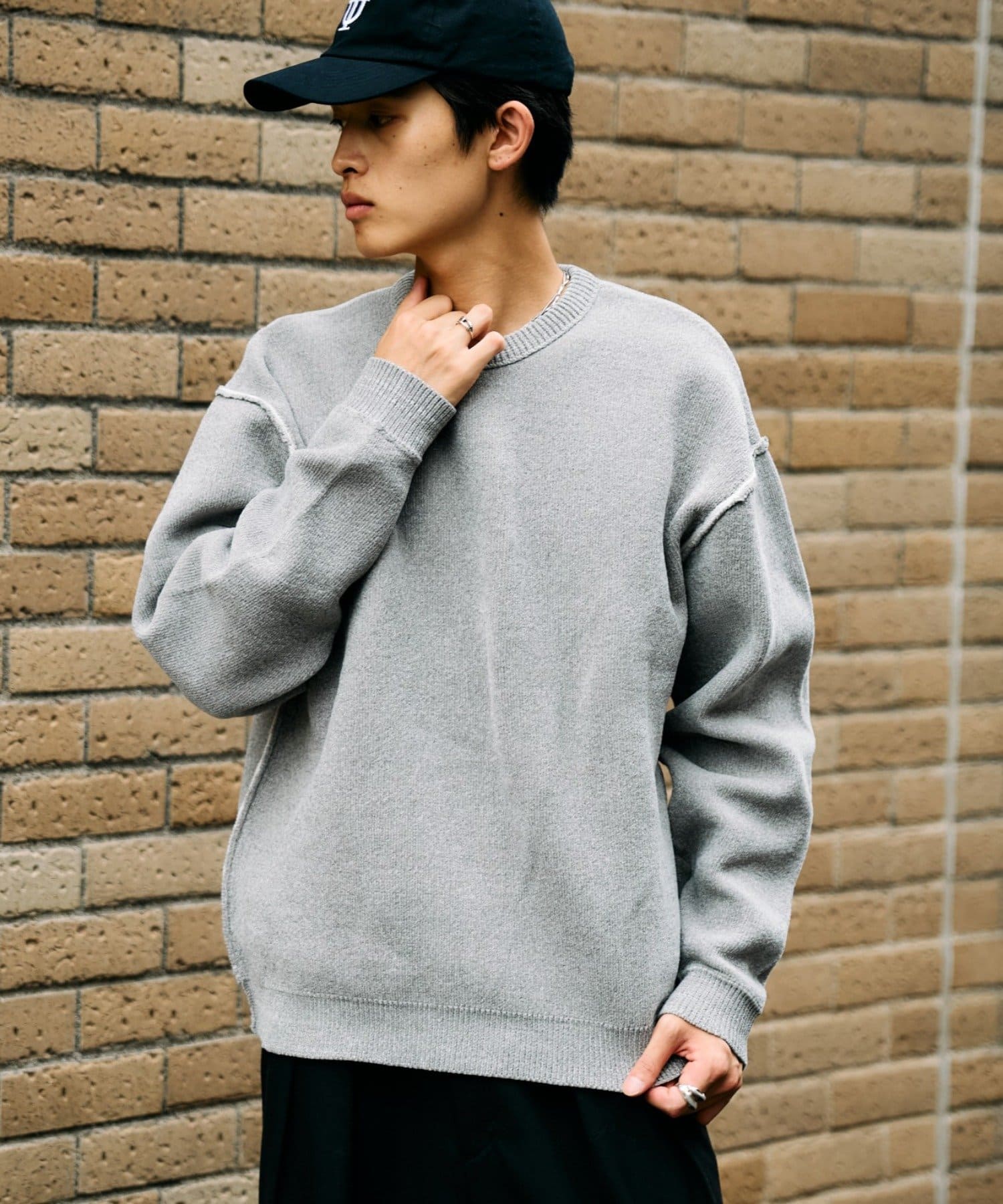 CIAOPANIC TYPY(チャオパニックティピー) 【UNISEX】アウトリンキングモールニット/WEB限定カラーあり