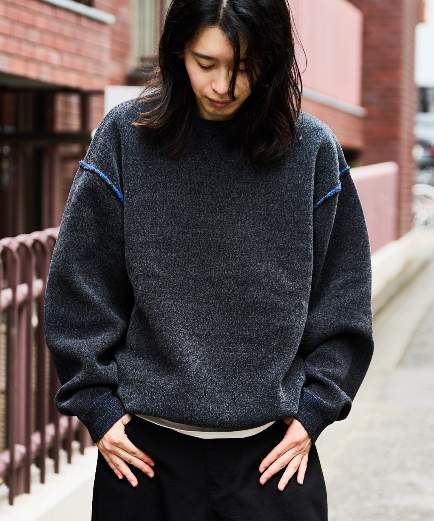 CIAOPANIC TYPY(チャオパニックティピー) 【UNISEX】アウトリンキングモールニット/WEB限定カラーあり