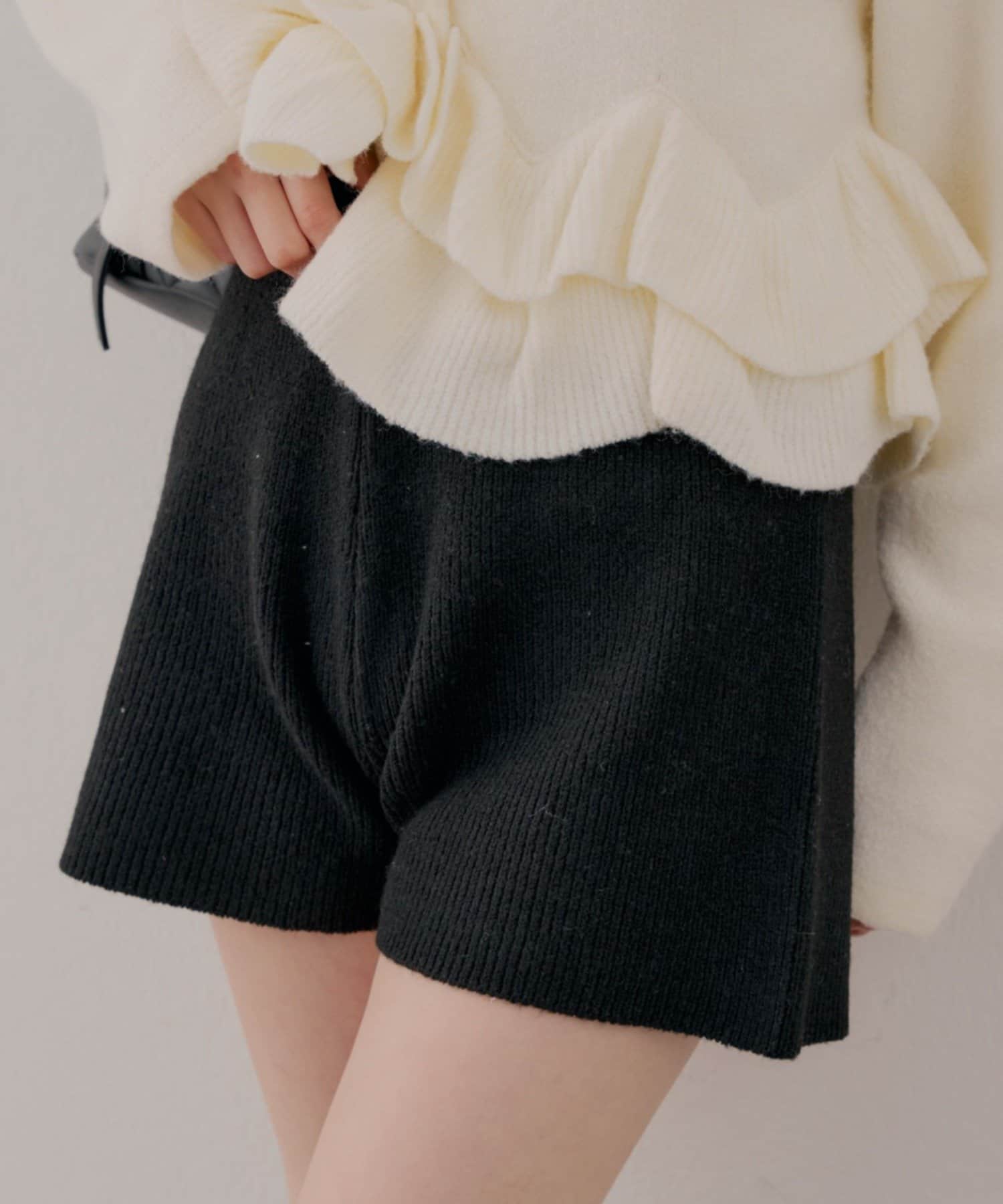 NICE CLAUP / OLIVE des OLIVE OUTLET(ナイスクラップ  / オリーブ デ オリーブ アウトレット) 【continuer】 ニットショートパンツ