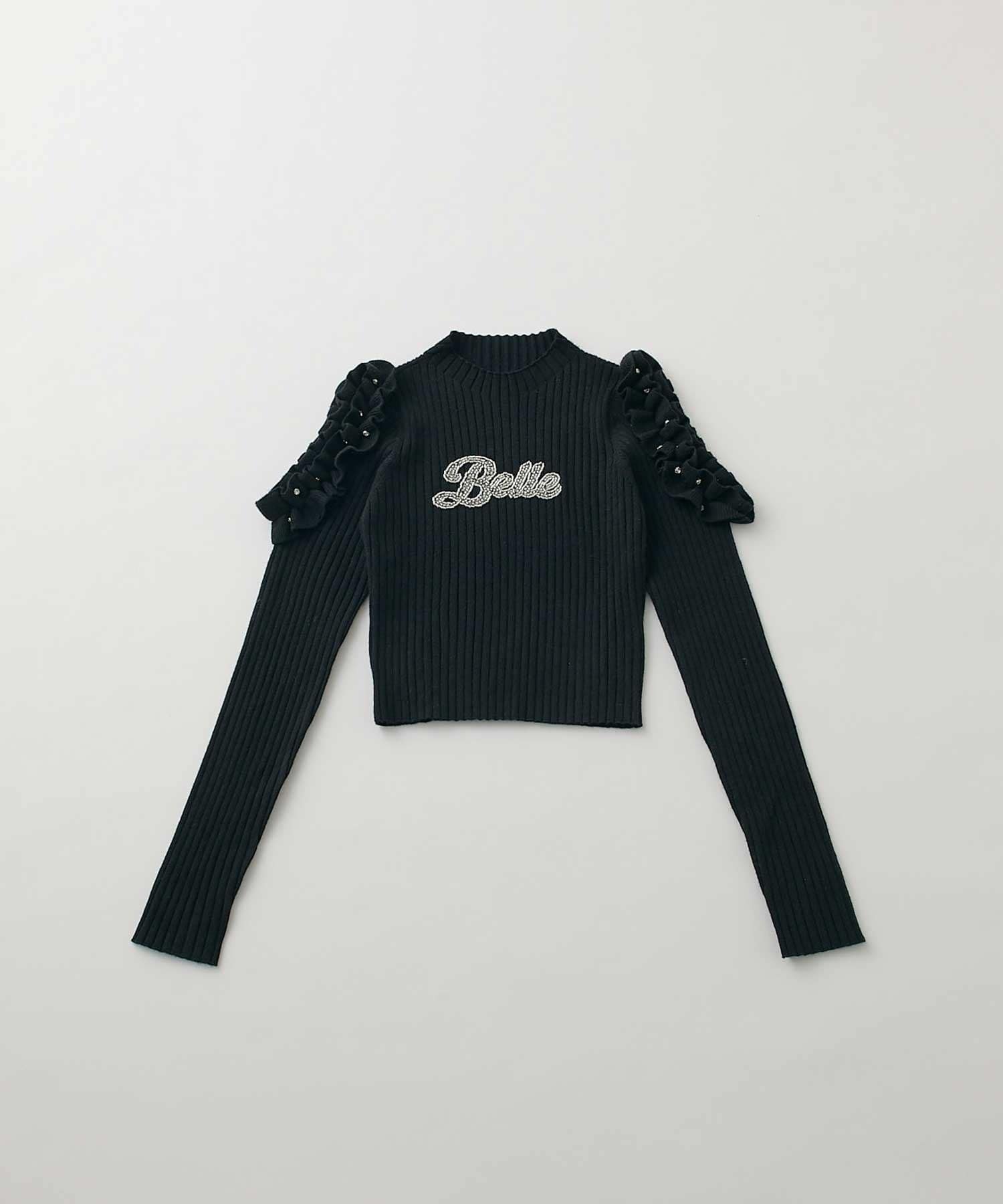 Belle Charme(ベルシャルム) Bijou Logo Frill Knit