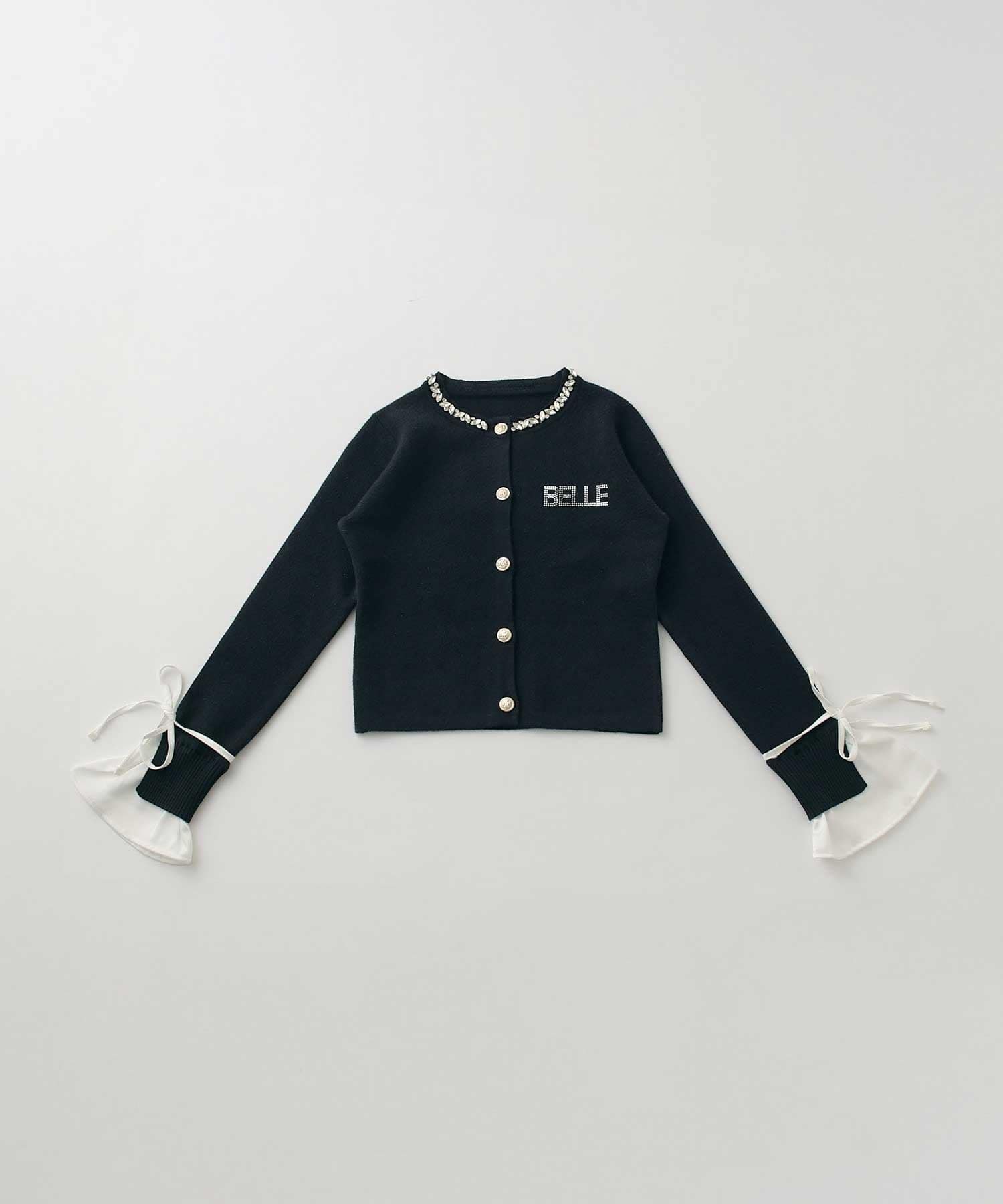 Belle Charme(ベルシャルム) Bijou Collar Layered Cardigan