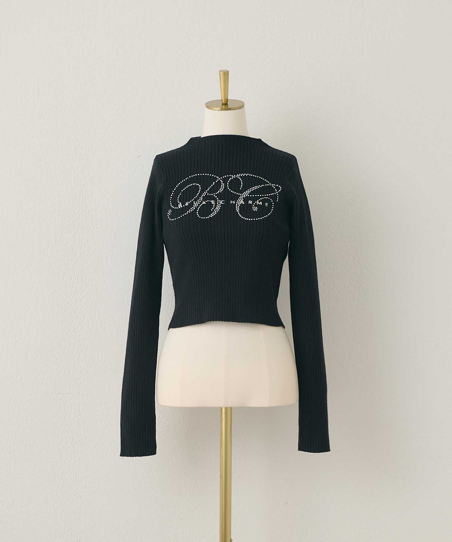 Belle Charme(ベルシャルム) BC Logo Long Sleeve Rib Knit