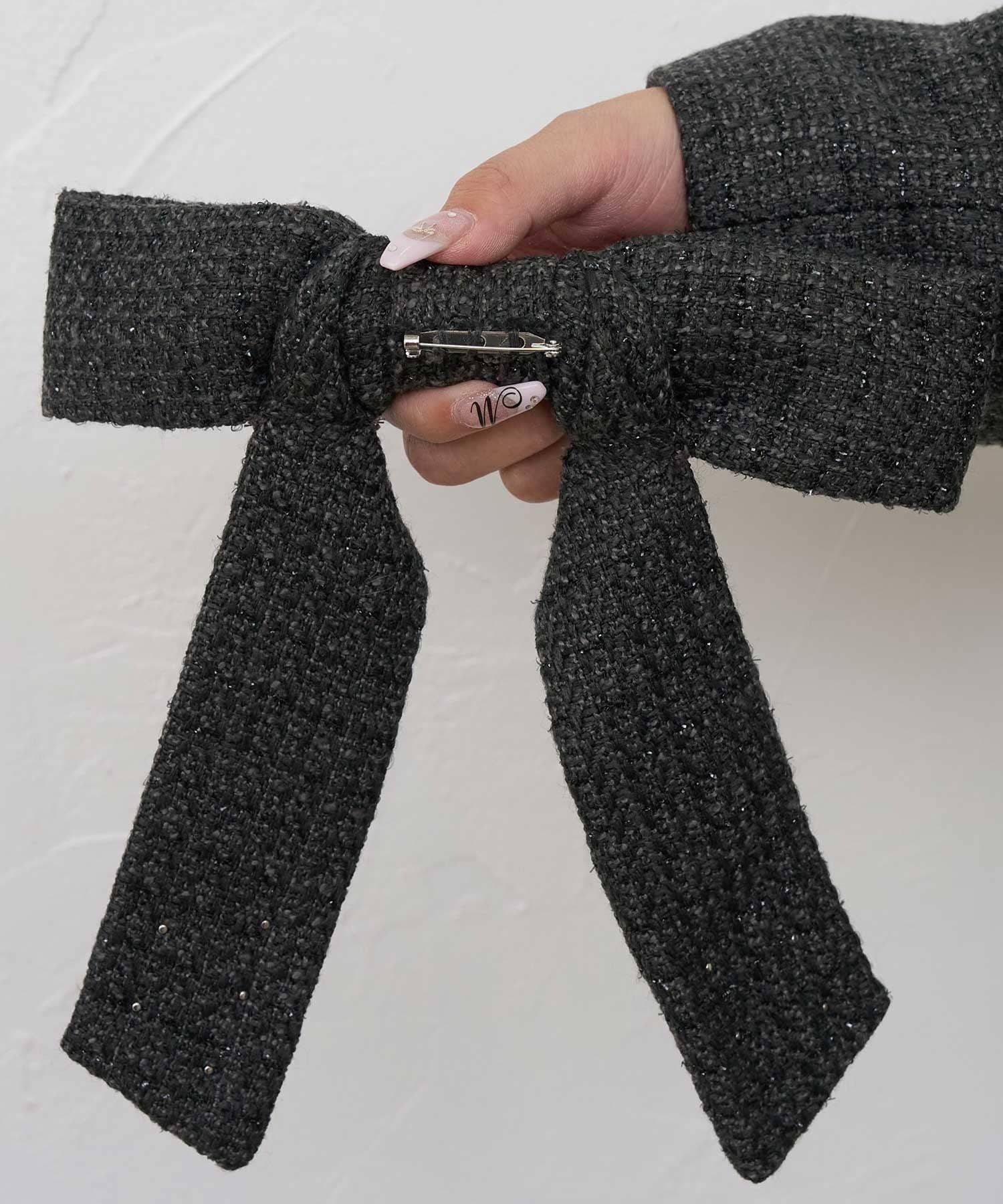 Belle Charme(ベルシャルム) Fur Tweed Peplum Jacket