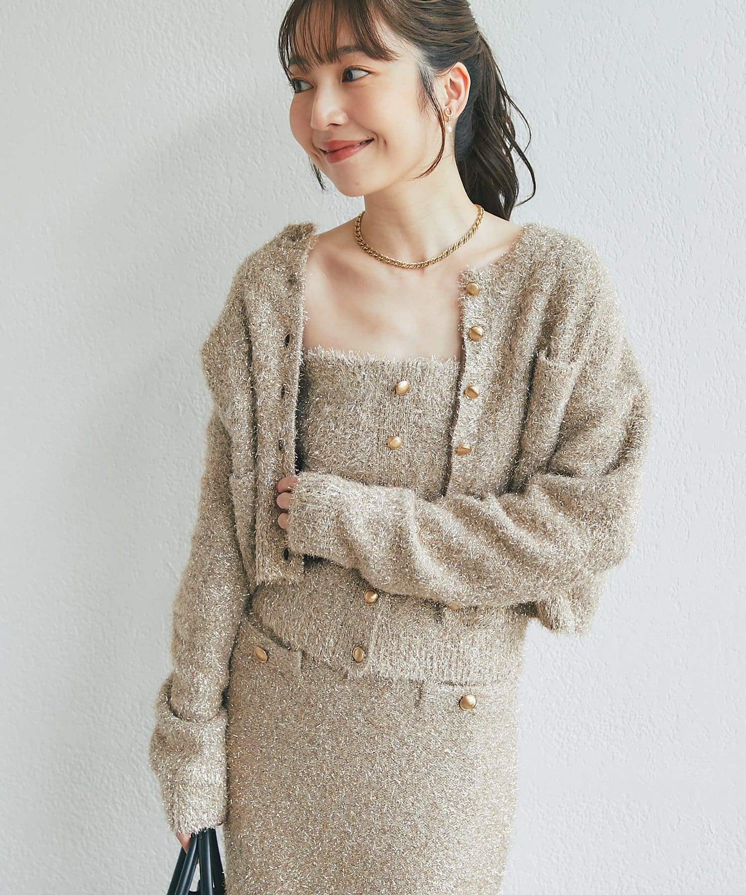 La boutique BonBon(ラブティックボンボン) ラメフェザービスチェ