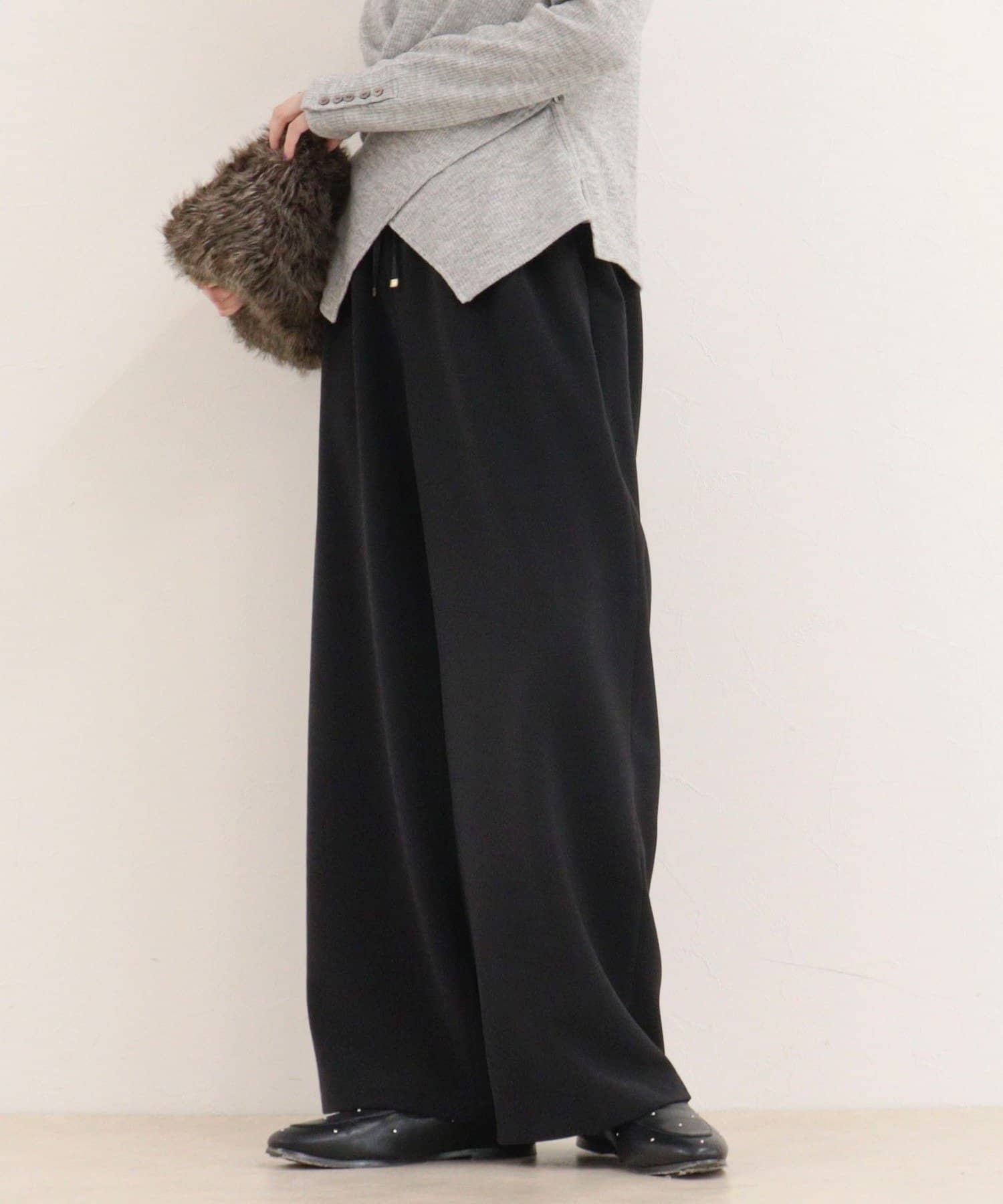 FREDY & GLOSTER(フレディ アンド グロスター) 【リピーター続出！/4サイズ展開】とろみWarmストレートイージーパンツ