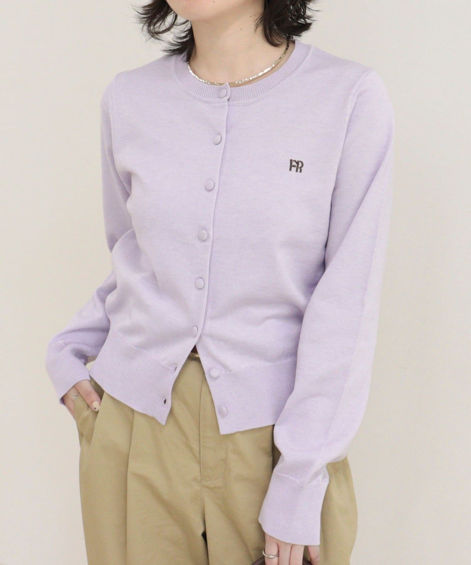 FREDY & GLOSTER(フレディ アンド グロスター) FR刺しゅうBASIC天竺カーディガン