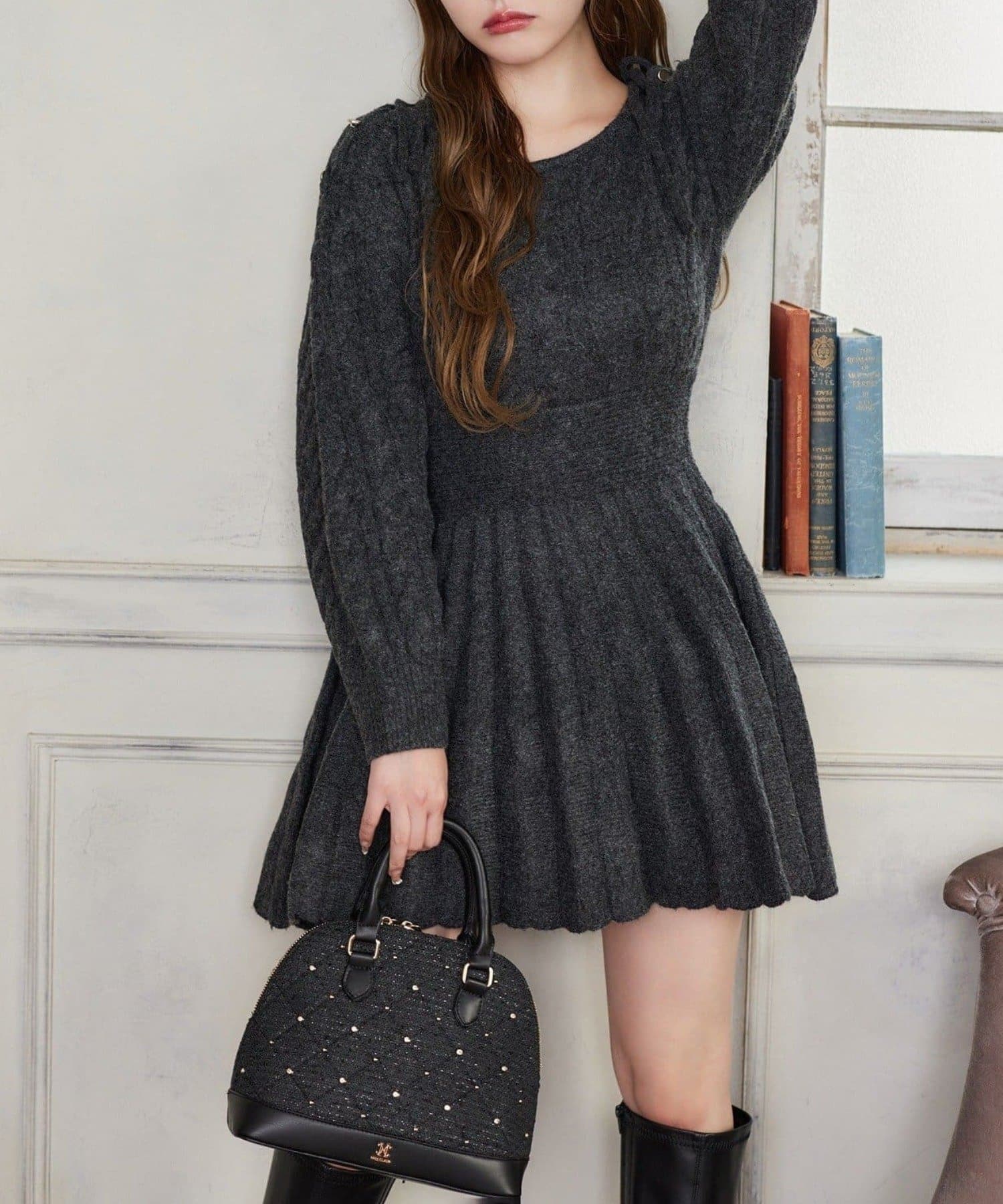 NICE CLAUP / OLIVE des OLIVE OUTLET(ナイスクラップ  / オリーブ デ オリーブ アウトレット) 【one after another】ミニニットワンピ