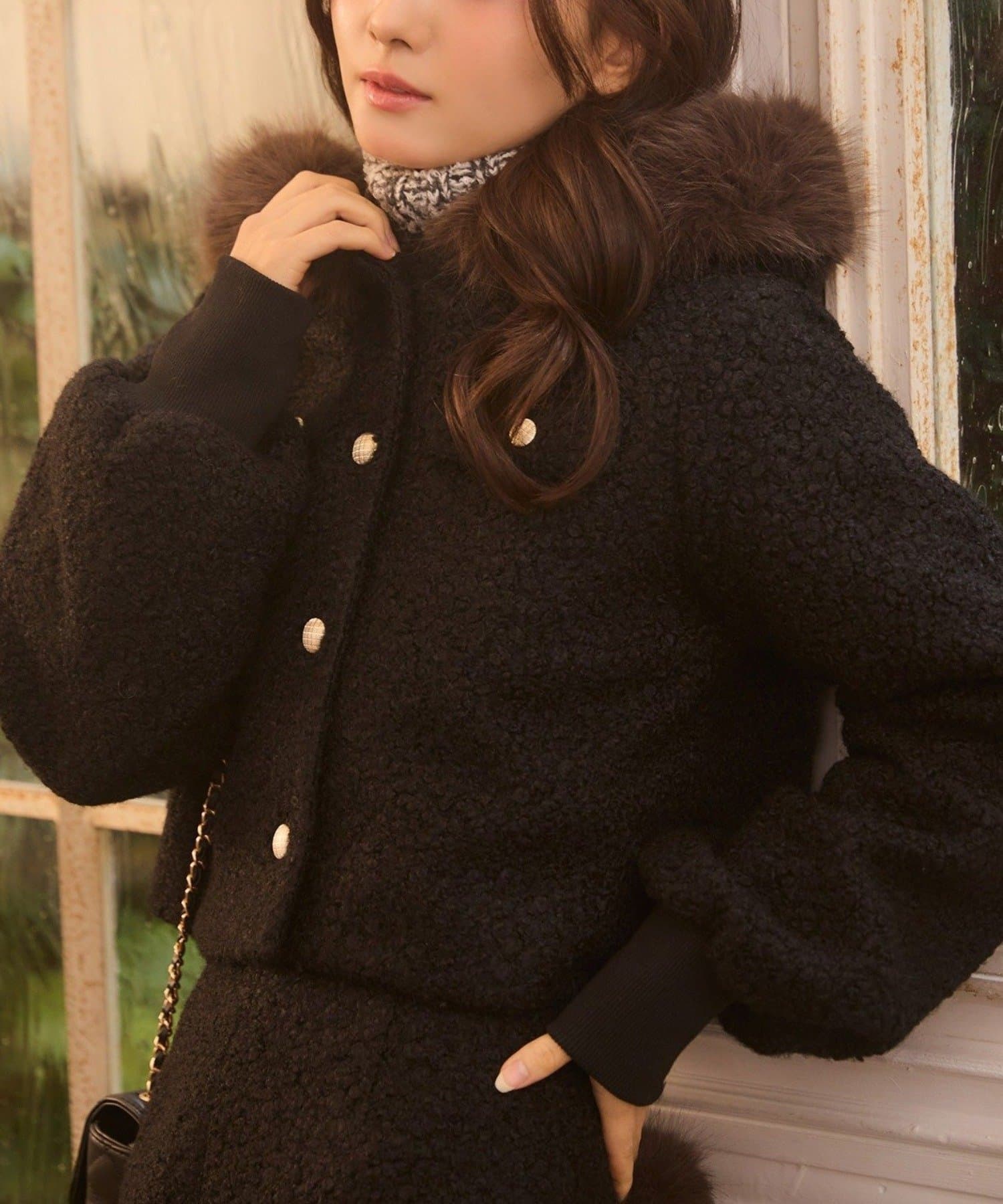 NICE CLAUP / OLIVE des OLIVE OUTLET(ナイスクラップ  / オリーブ デ オリーブ アウトレット) 【Seemi.】フードファージャケット