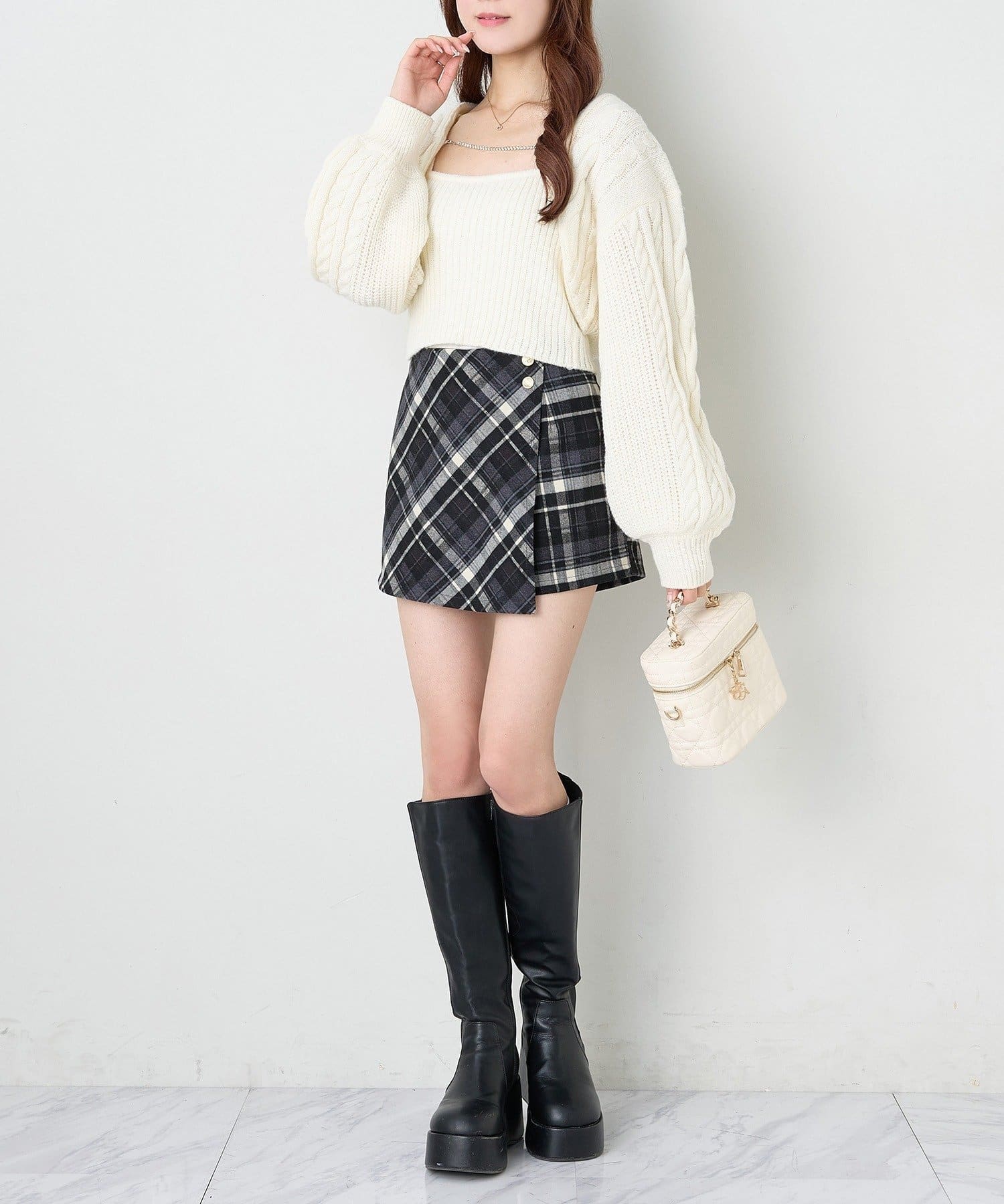 NICE CLAUP / OLIVE des OLIVE OUTLET(ナイスクラップ  / オリーブ デ オリーブ アウトレット) 【one after another】ケーブルニットアンサンブル