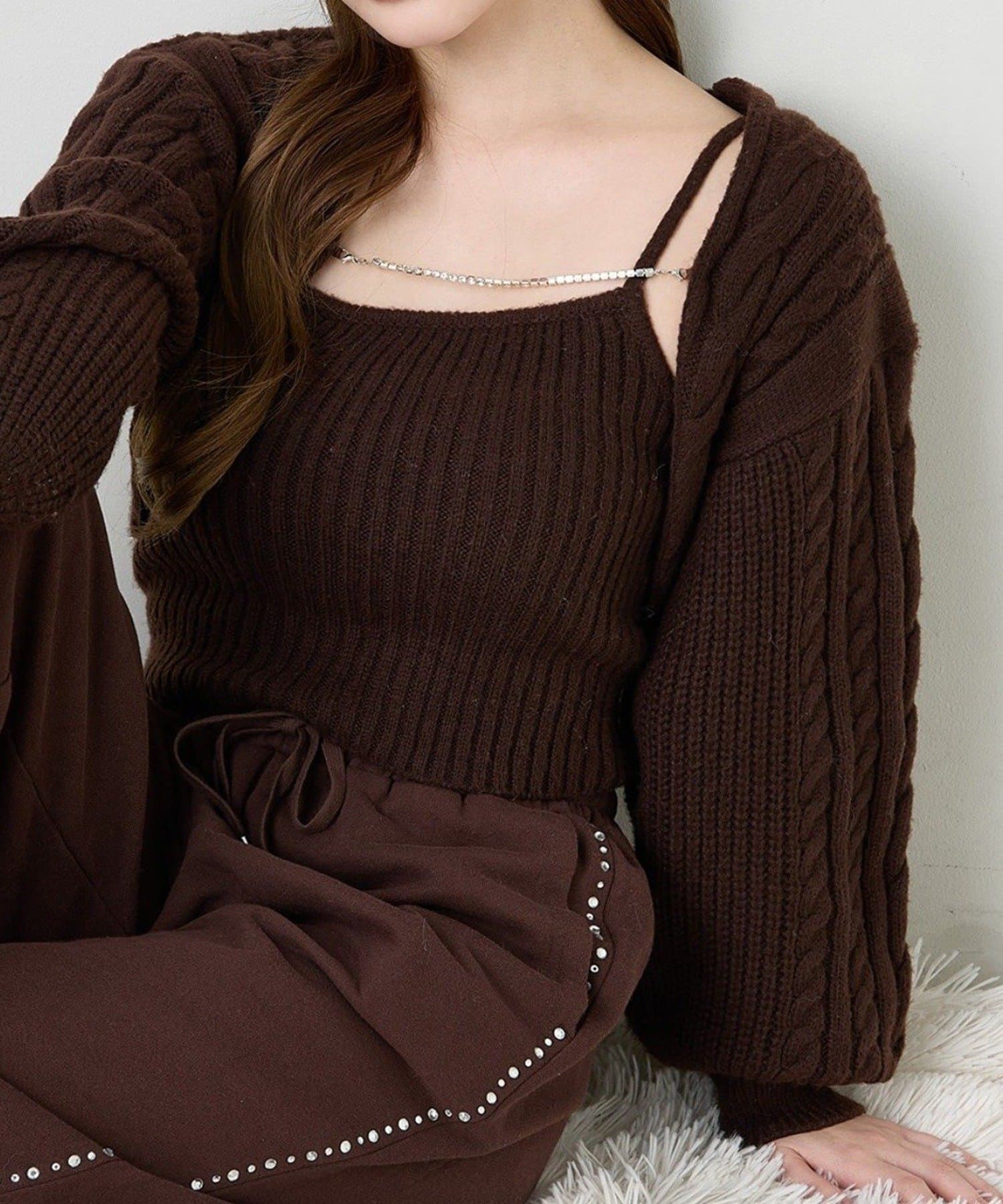 NICE CLAUP / OLIVE des OLIVE OUTLET(ナイスクラップ  / オリーブ デ オリーブ アウトレット) 【one after another 】ビジューカットパンツ