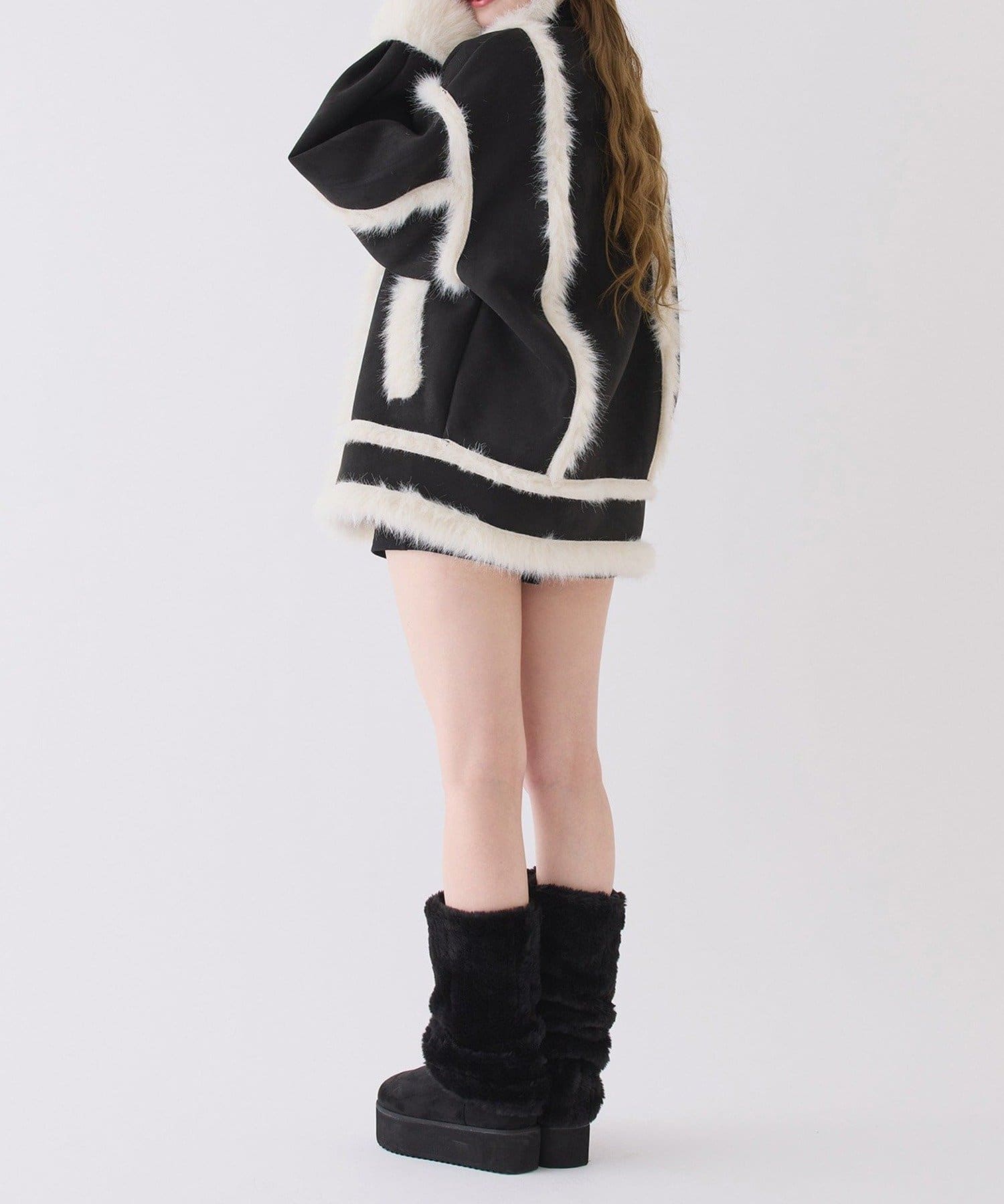 NICE CLAUP / OLIVE des OLIVE OUTLET(ナイスクラップ  / オリーブ デ オリーブ アウトレット) 【one after another 】ムートンロング