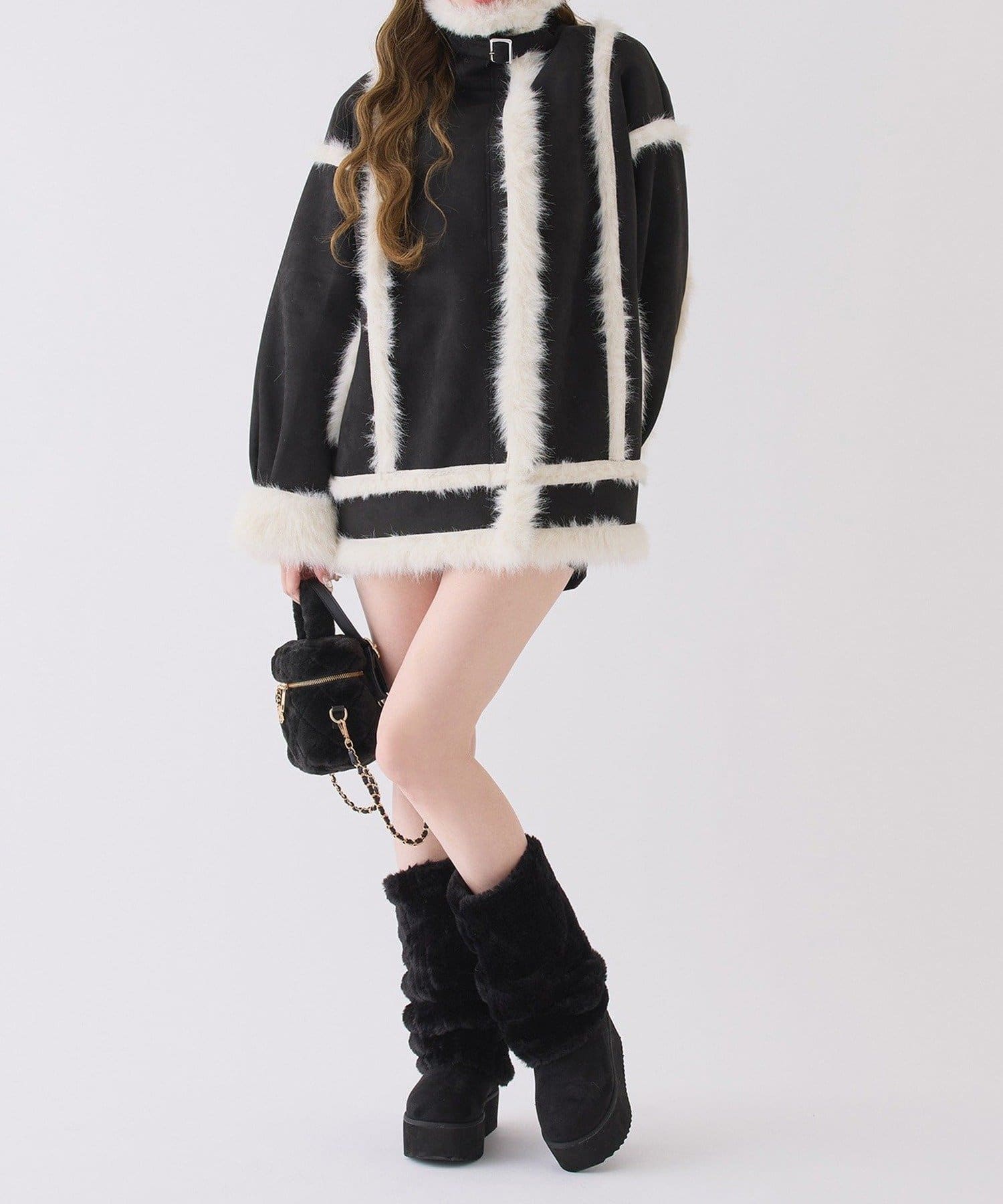 NICE CLAUP / OLIVE des OLIVE OUTLET(ナイスクラップ  / オリーブ デ オリーブ アウトレット) 【one after another 】ムートンロング