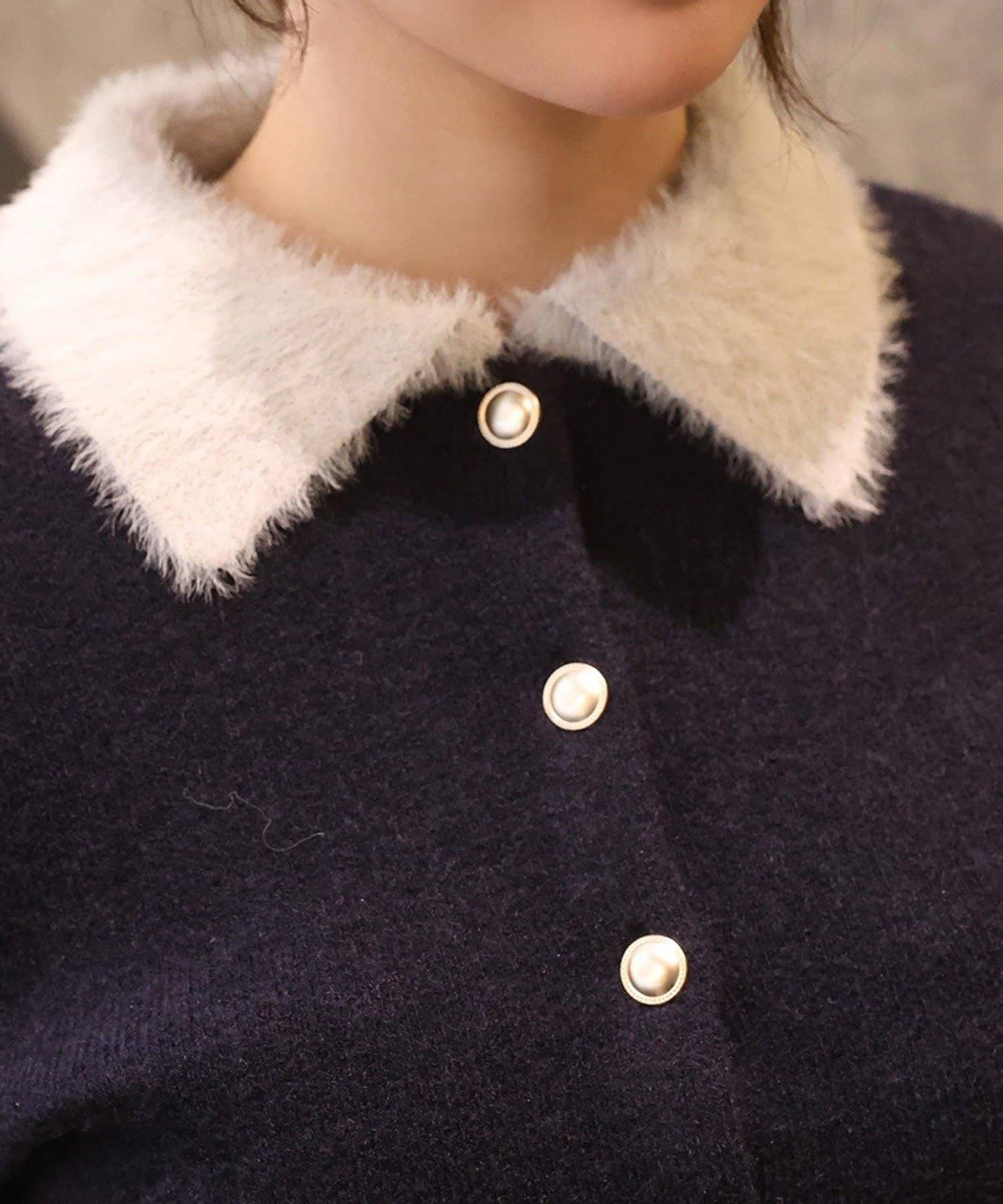 NICE CLAUP / OLIVE des OLIVE OUTLET(ナイスクラップ  / オリーブ デ オリーブ アウトレット) 【one after another 】襟付きニット