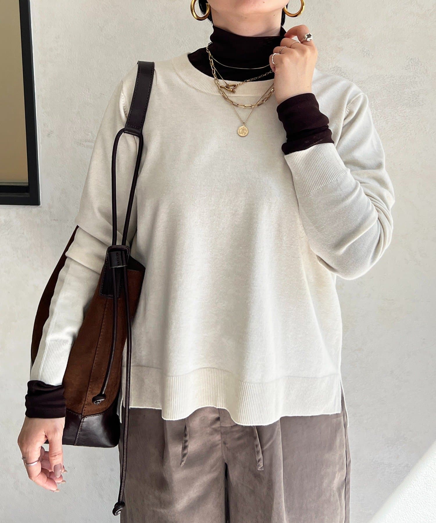 un dix cors(アンディコール) シアーハイネックロンTEE