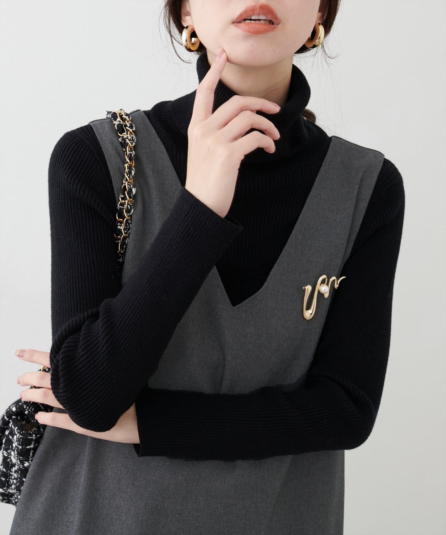 NICE CLAUP / OLIVE des OLIVE OUTLET(ナイスクラップ  / オリーブ デ オリーブ アウトレット) 【natural couture】もちもちベーシックリブタートル