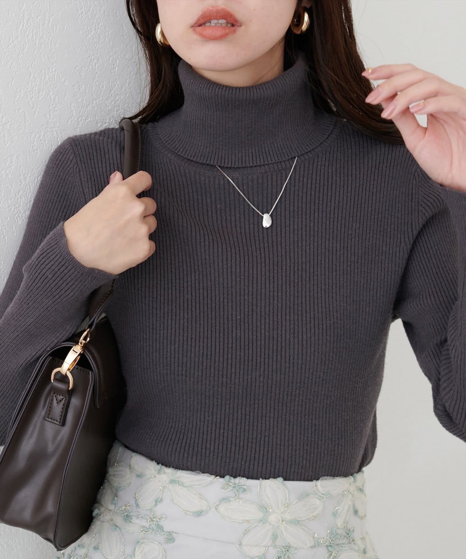 NICE CLAUP / OLIVE des OLIVE OUTLET(ナイスクラップ  / オリーブ デ オリーブ アウトレット) 【natural couture】もちもちベーシックリブタートル