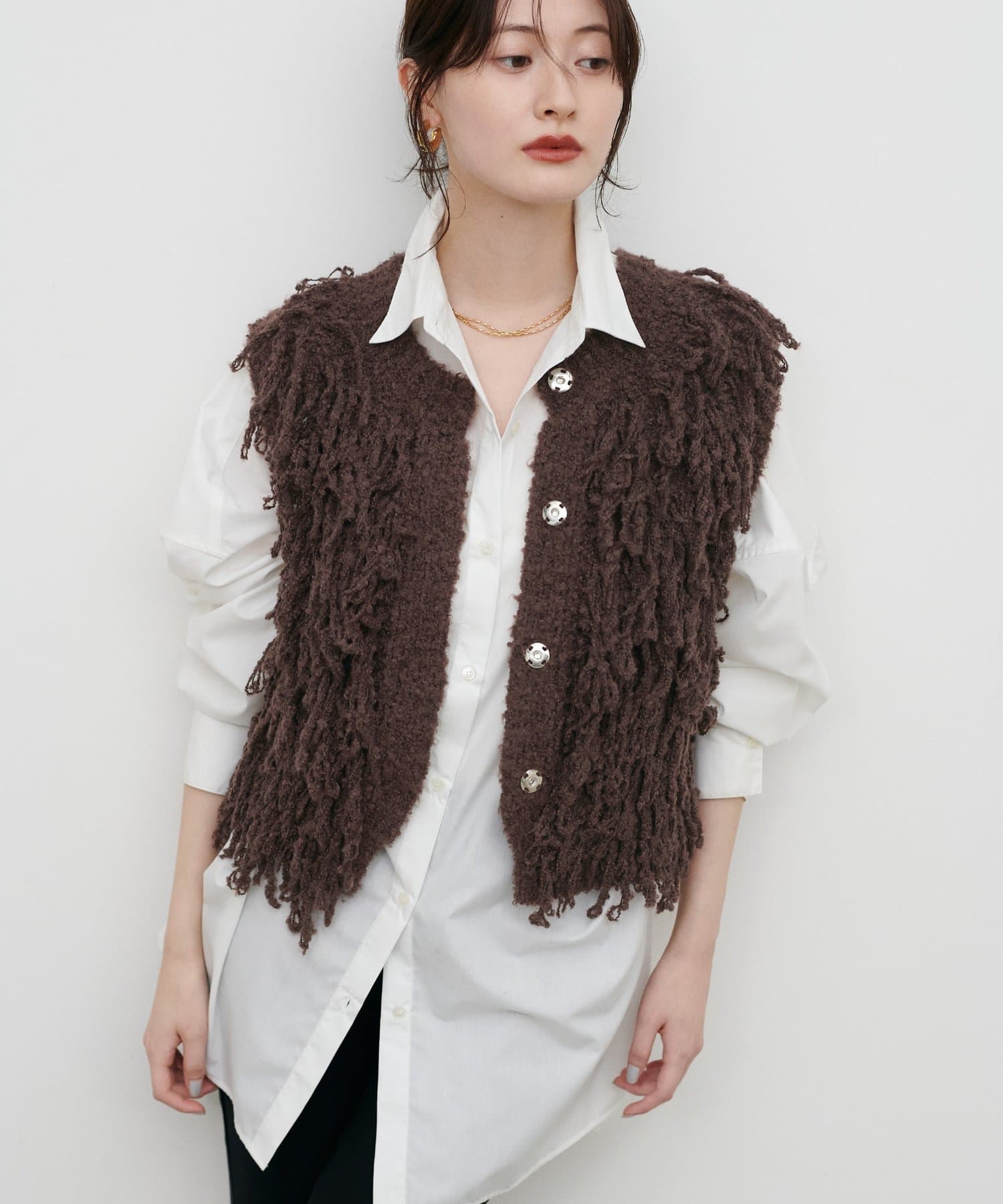LARUTA(ラルータ) [Web限定］フリンジニットベスト