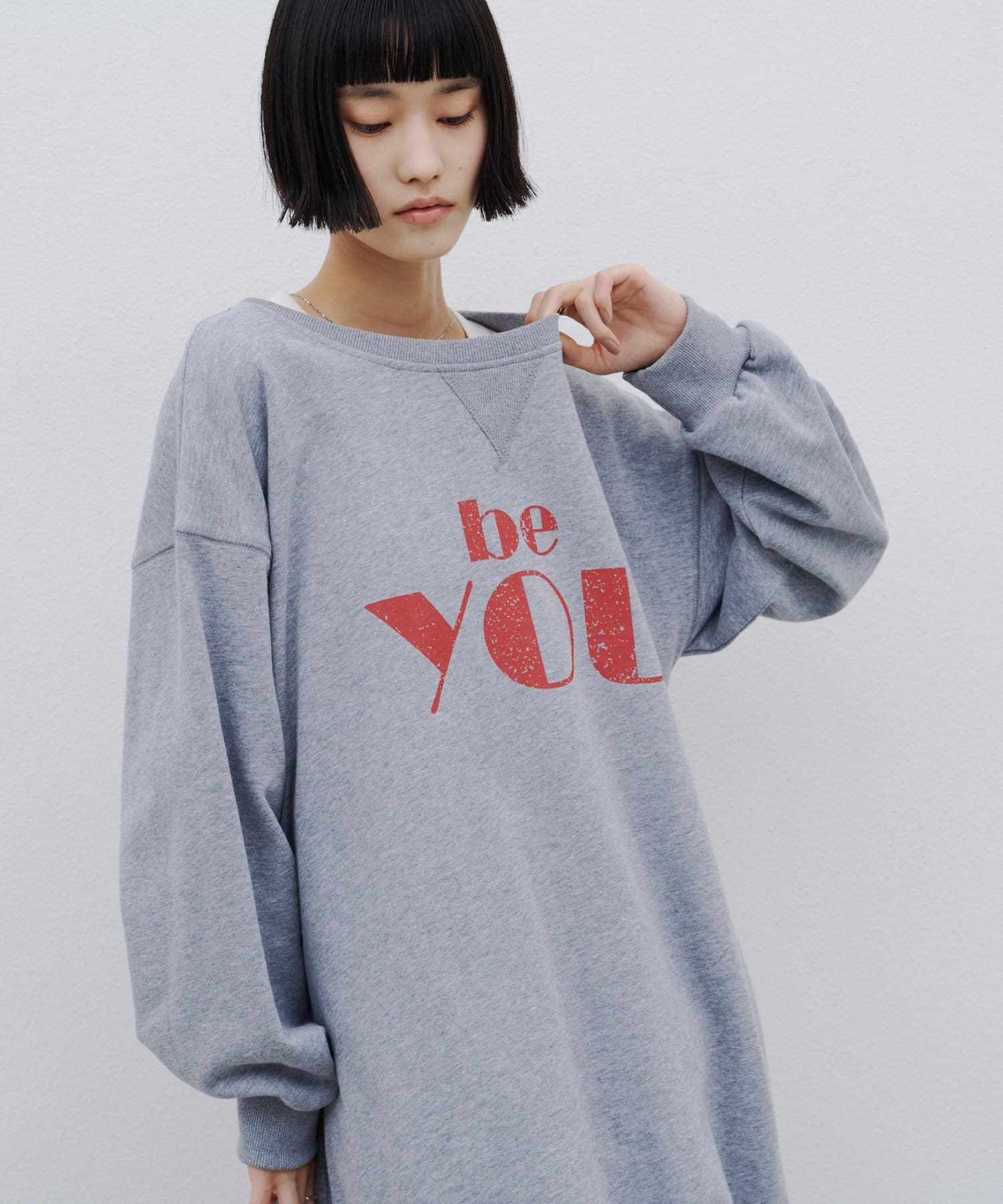 CIAOPANIC TYPY(チャオパニックティピー) 【26Winter展示会 出展商品】かすれロゴバルーンチュニックスウェット