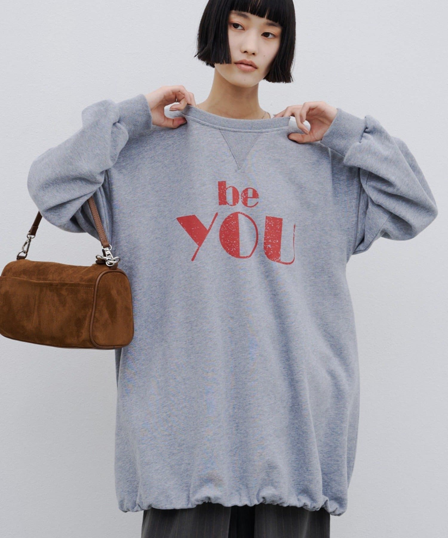 CIAOPANIC TYPY(チャオパニックティピー) 【26Winter展示会 出展商品】かすれロゴバルーンチュニックスウェット