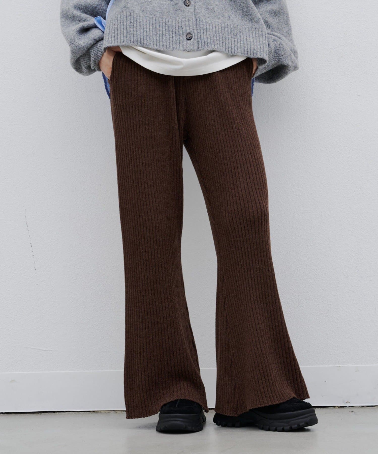 CIAOPANIC TYPY(チャオパニックティピー) ∴【XS～XL展開】モールニットフレアパンツ