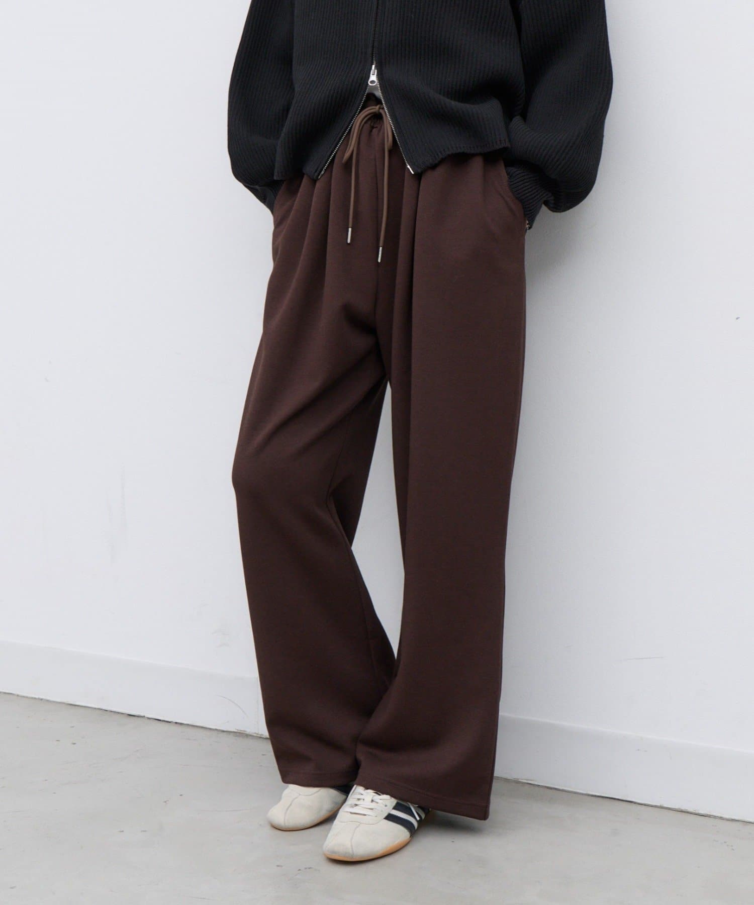 CIAOPANIC TYPY(チャオパニックティピー) ∴【XS～XLサイズ展開】あったかカットジョーゼットタックイージーパンツ