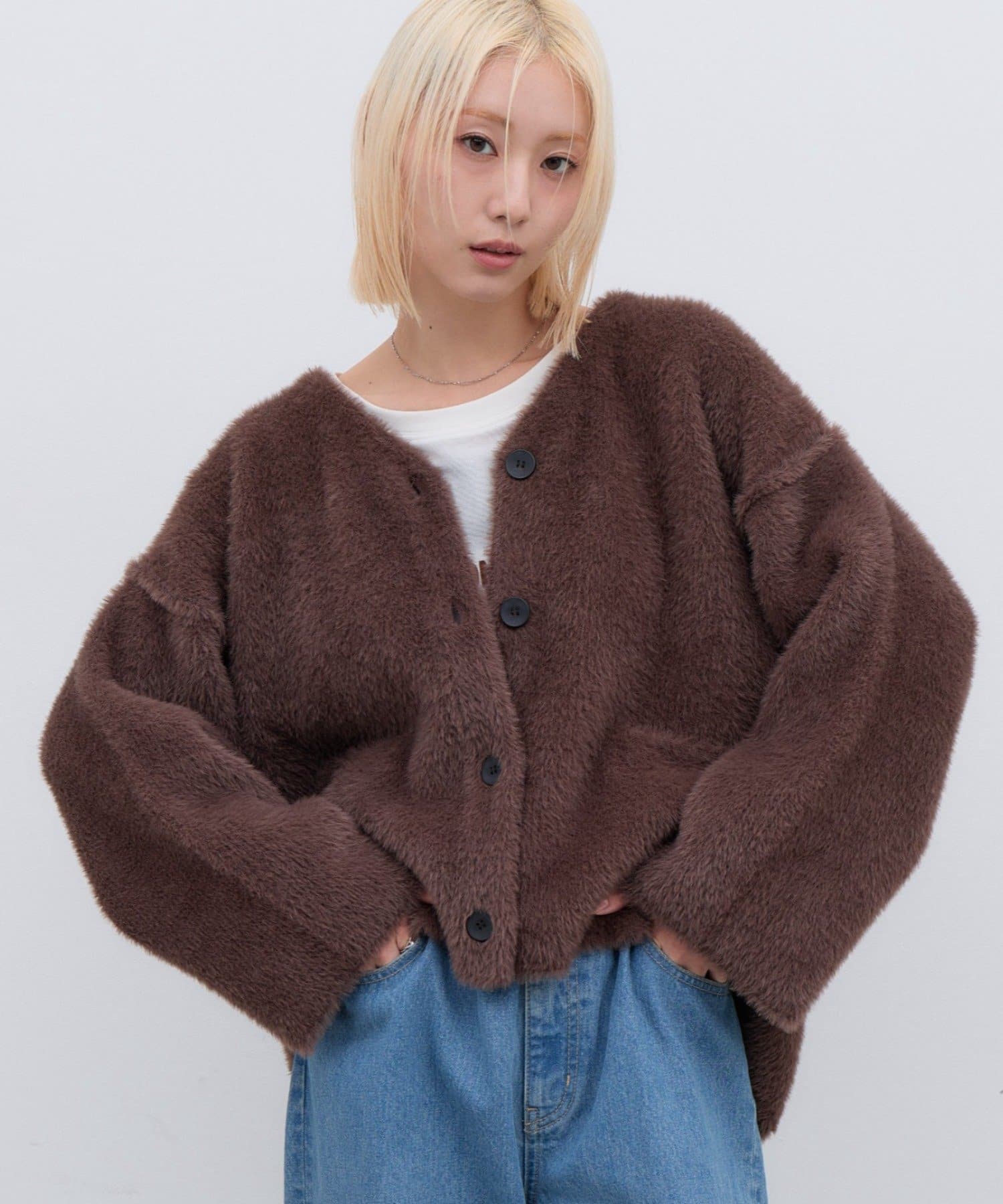CIAOPANIC TYPY(チャオパニックティピー) ∴高密度ファーニットジャケット
