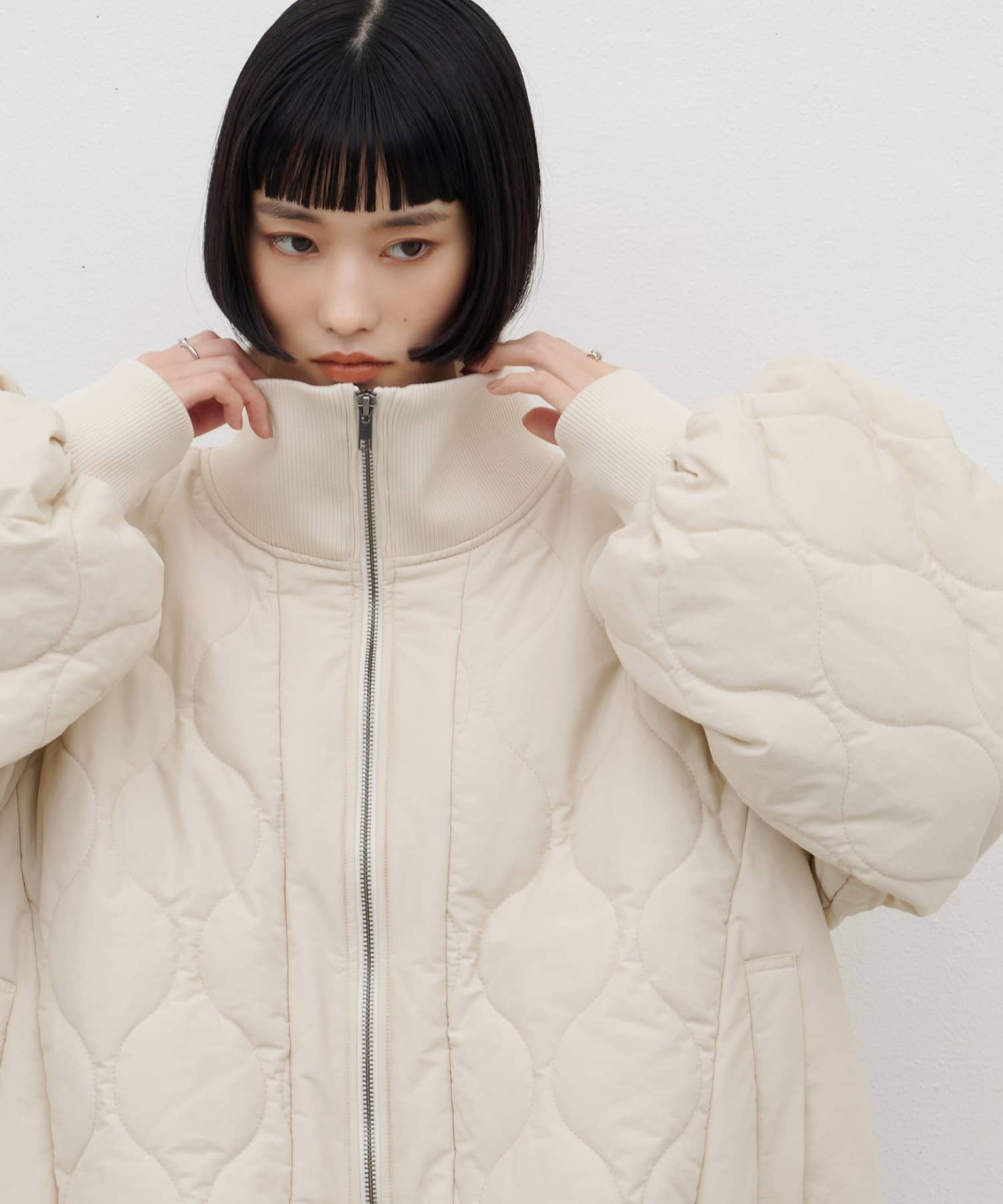 CIAOPANIC TYPY(チャオパニックティピー) 復刻！新色登場！切り替えキルティングスタンドカラーバルーンブルゾン