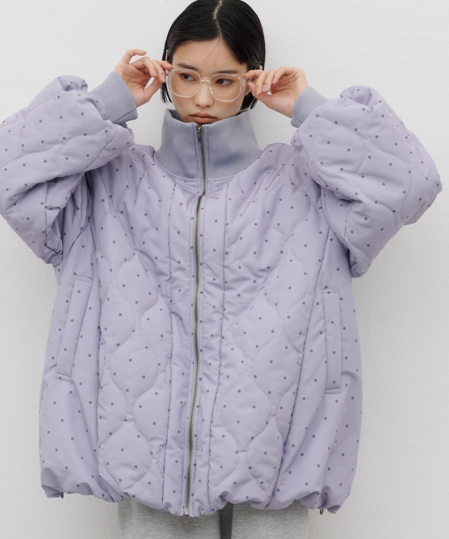 CIAOPANIC TYPY(チャオパニックティピー) 復刻！新色登場！切り替えキルティングスタンドカラーバルーンブルゾン