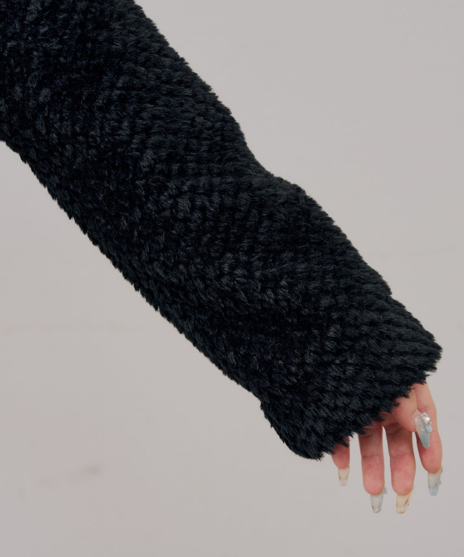 NICE CLAUP / OLIVE des OLIVE OUTLET(ナイスクラップ  / オリーブ デ オリーブ アウトレット) 【continuer】フェイクファーノーカラージャケット
