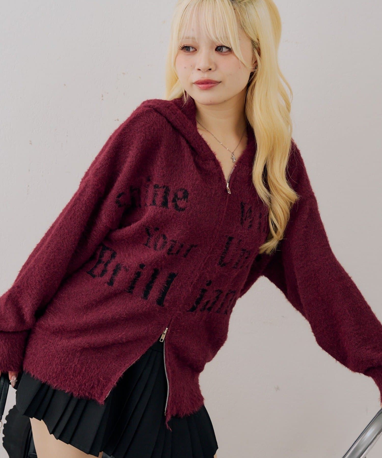 NICE CLAUP / OLIVE des OLIVE OUTLET(ナイスクラップ  / オリーブ デ オリーブ アウトレット) 【ANOTHER BRANCH】ロゴフェザーWZIPパーカー