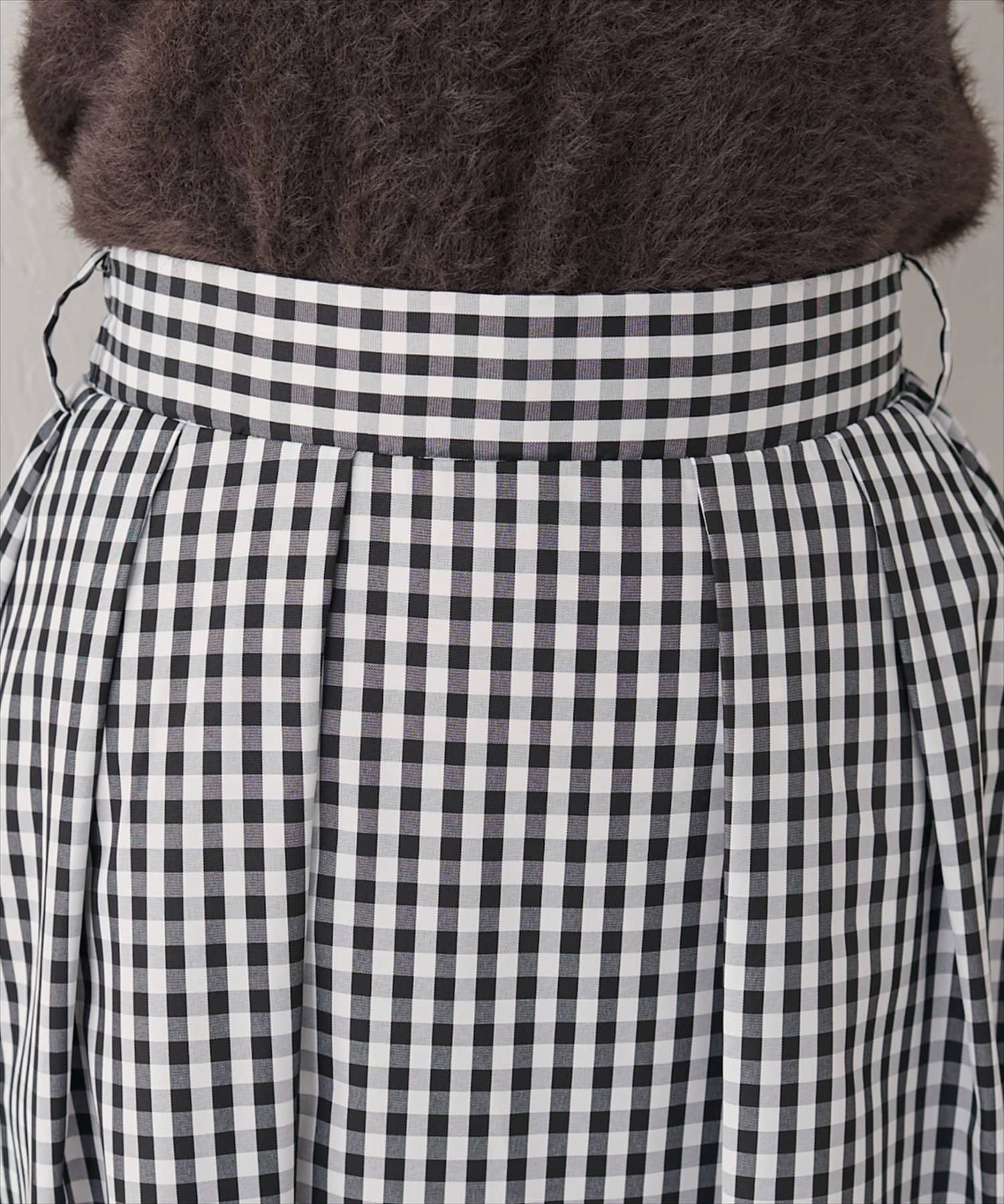 NICE CLAUP / OLIVE des OLIVE OUTLET(ナイスクラップ  / オリーブ デ オリーブ アウトレット) 【natural couture】ウエストベルト付きタックスカート