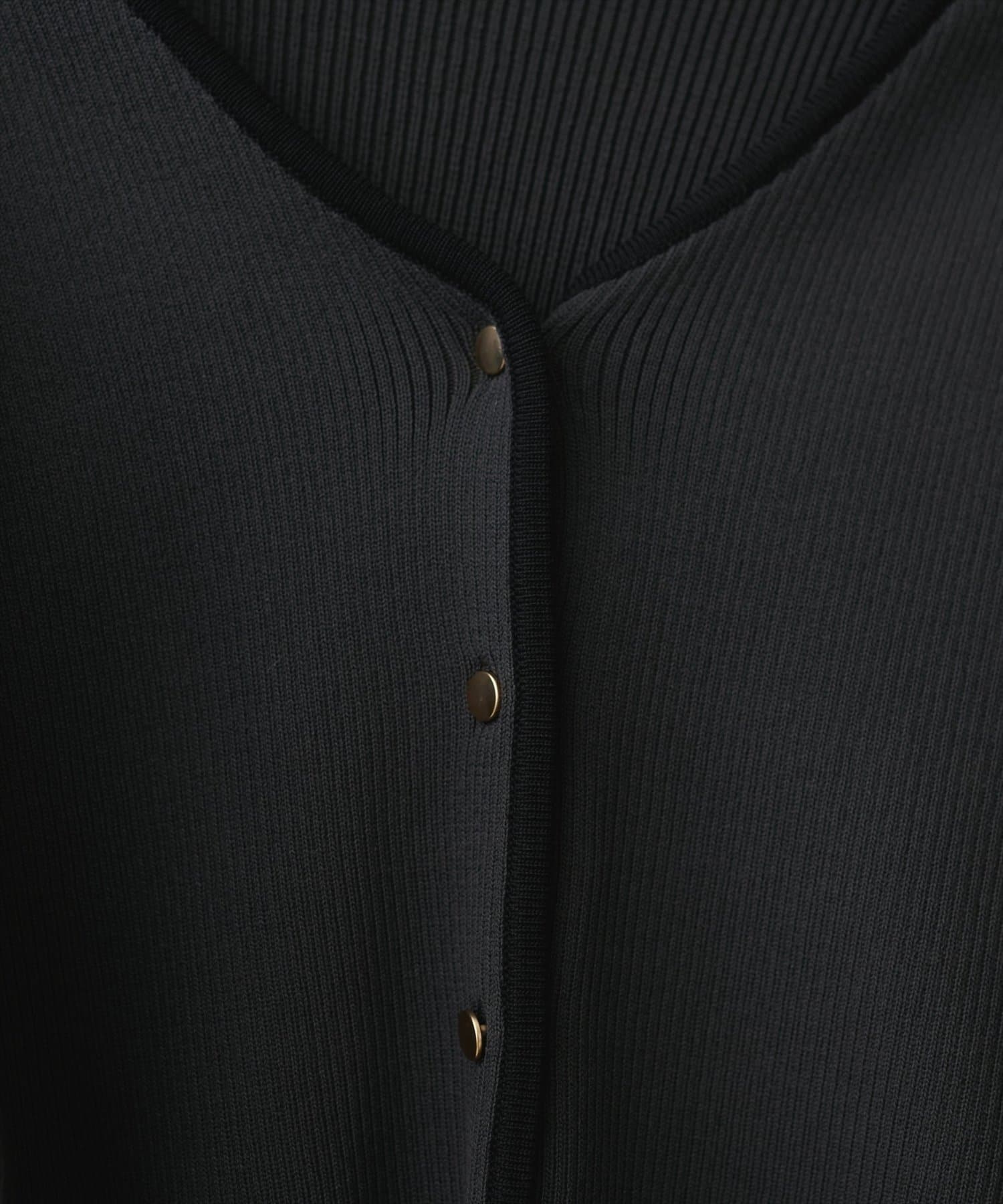 NICE CLAUP / OLIVE des OLIVE OUTLET(ナイスクラップ  / オリーブ デ オリーブ アウトレット) 【natural couture】袖口カフス付き配色Vネックカーデ
