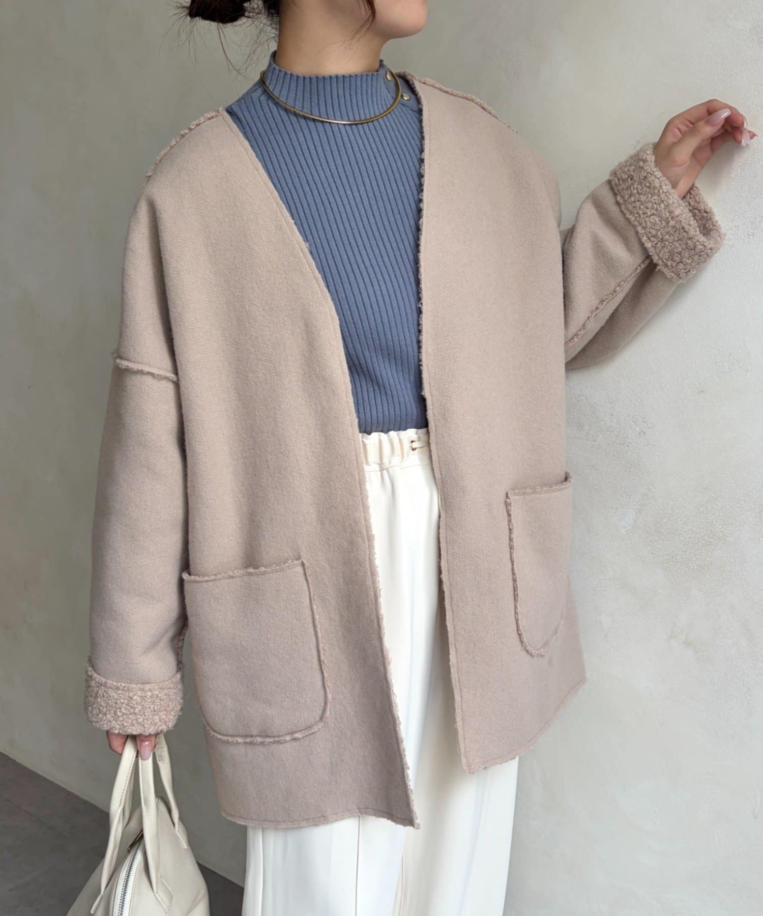 Jena　espace merveilleux(ジェナ　エスパスメルヴェイユ) リバーシブルミドルコート