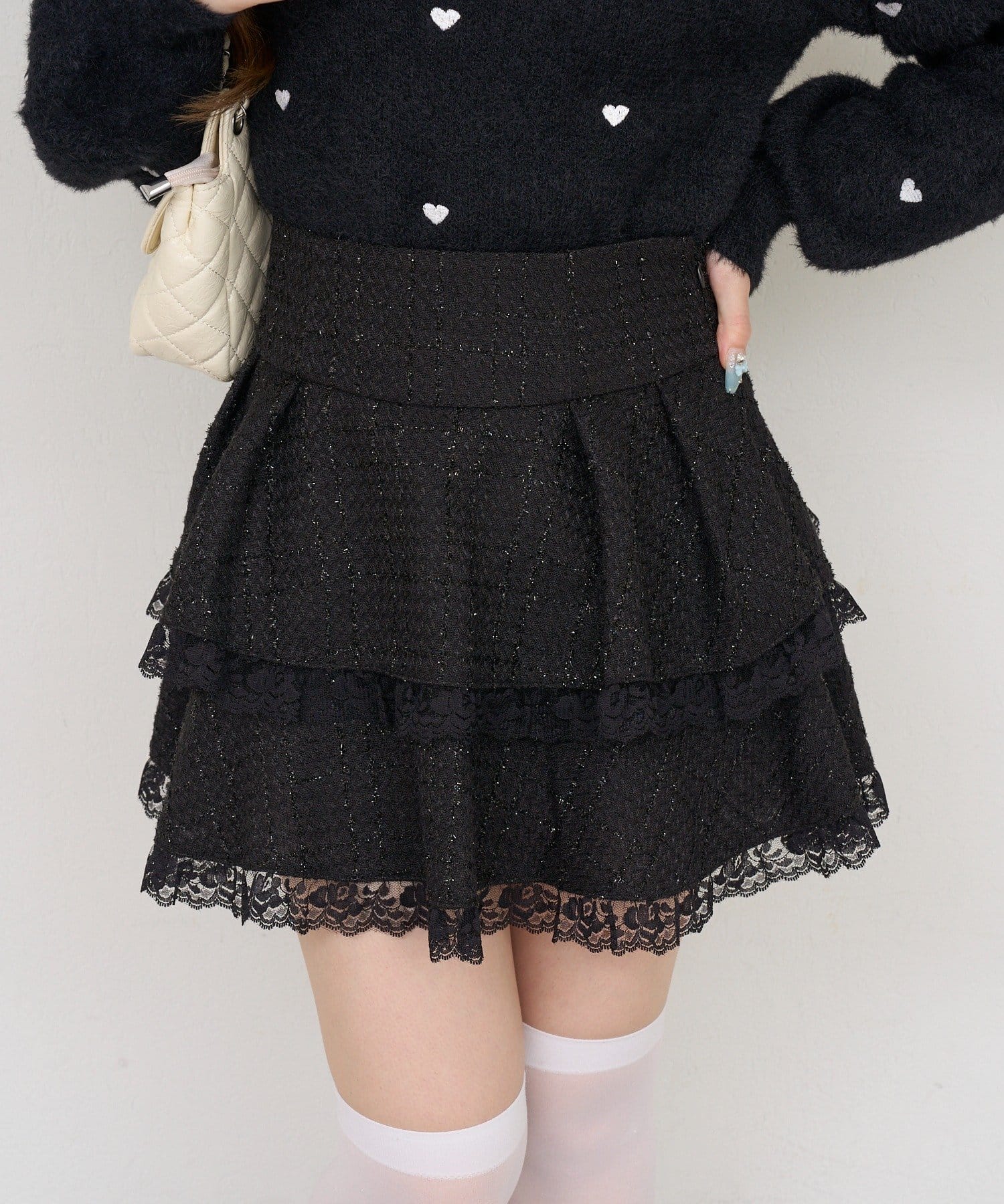 NICE CLAUP / OLIVE des OLIVE OUTLET(ナイスクラップ  / オリーブ デ オリーブ アウトレット) 【continuer】ティアードミニスカート