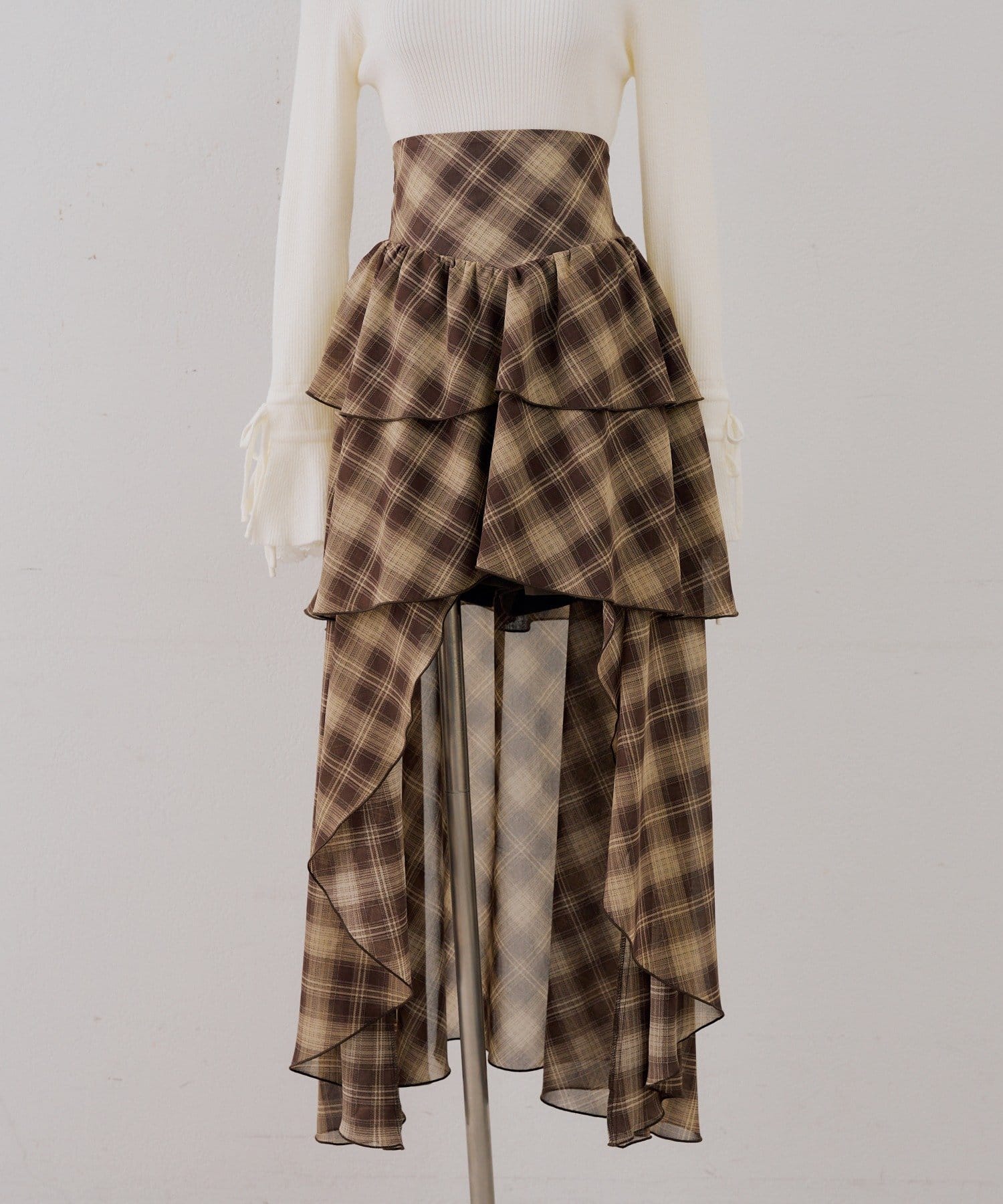 NICE CLAUP / OLIVE des OLIVE OUTLET(ナイスクラップ  / オリーブ デ オリーブ アウトレット) 【@reve.perle_/@nc_runa0119企画】ラッフルロングスカート