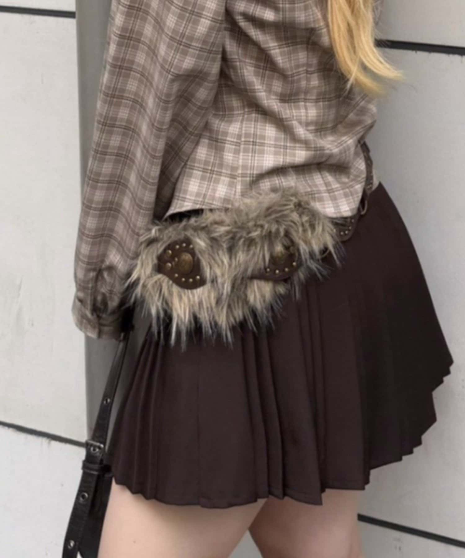 NICE CLAUP / OLIVE des OLIVE OUTLET(ナイスクラップ  / オリーブ デ オリーブ アウトレット) 【continuer】フェイクファーコンビベルト