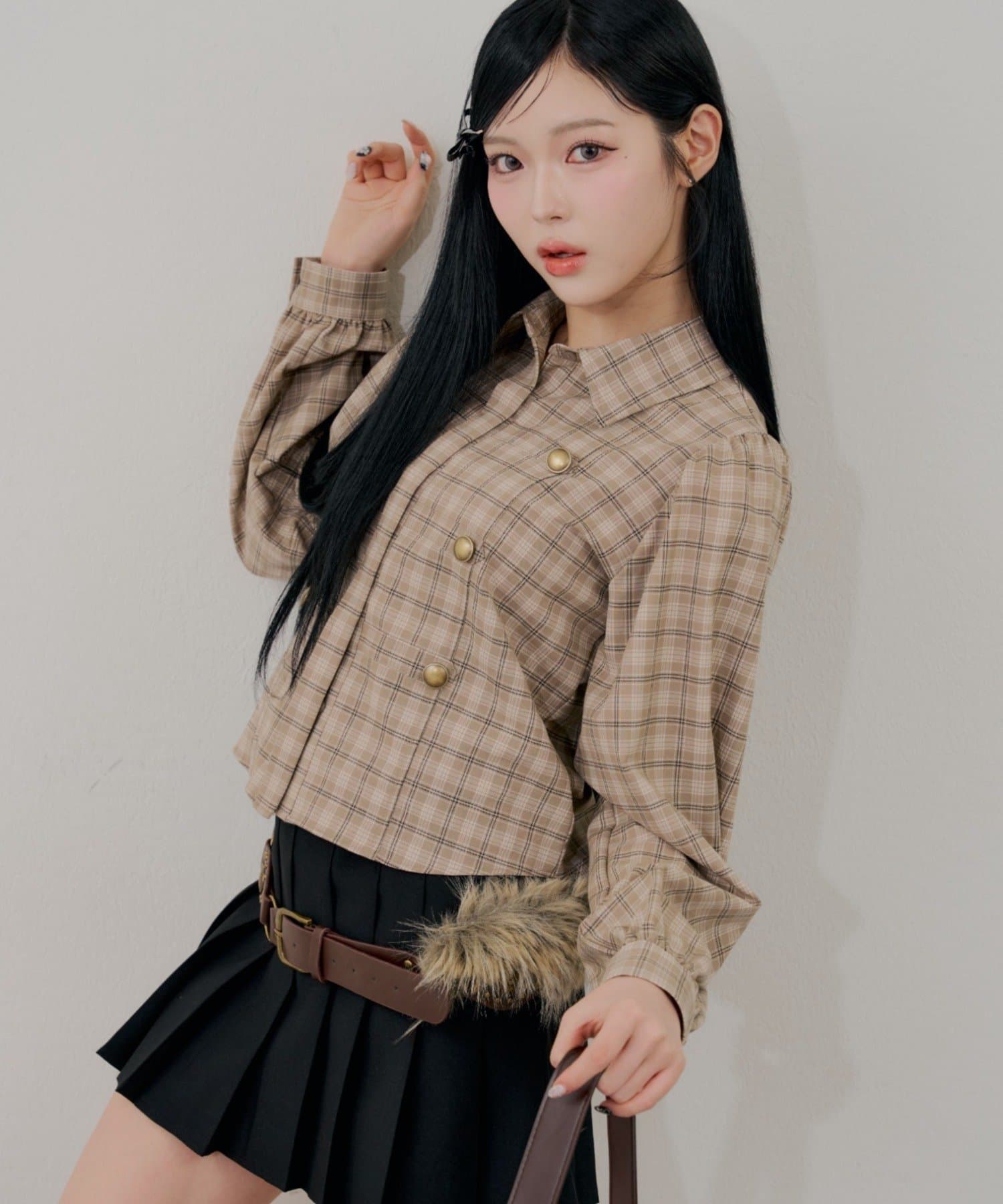 continuer】フェイクファーコンビベルト | NICE CLAUP / OLIVE des