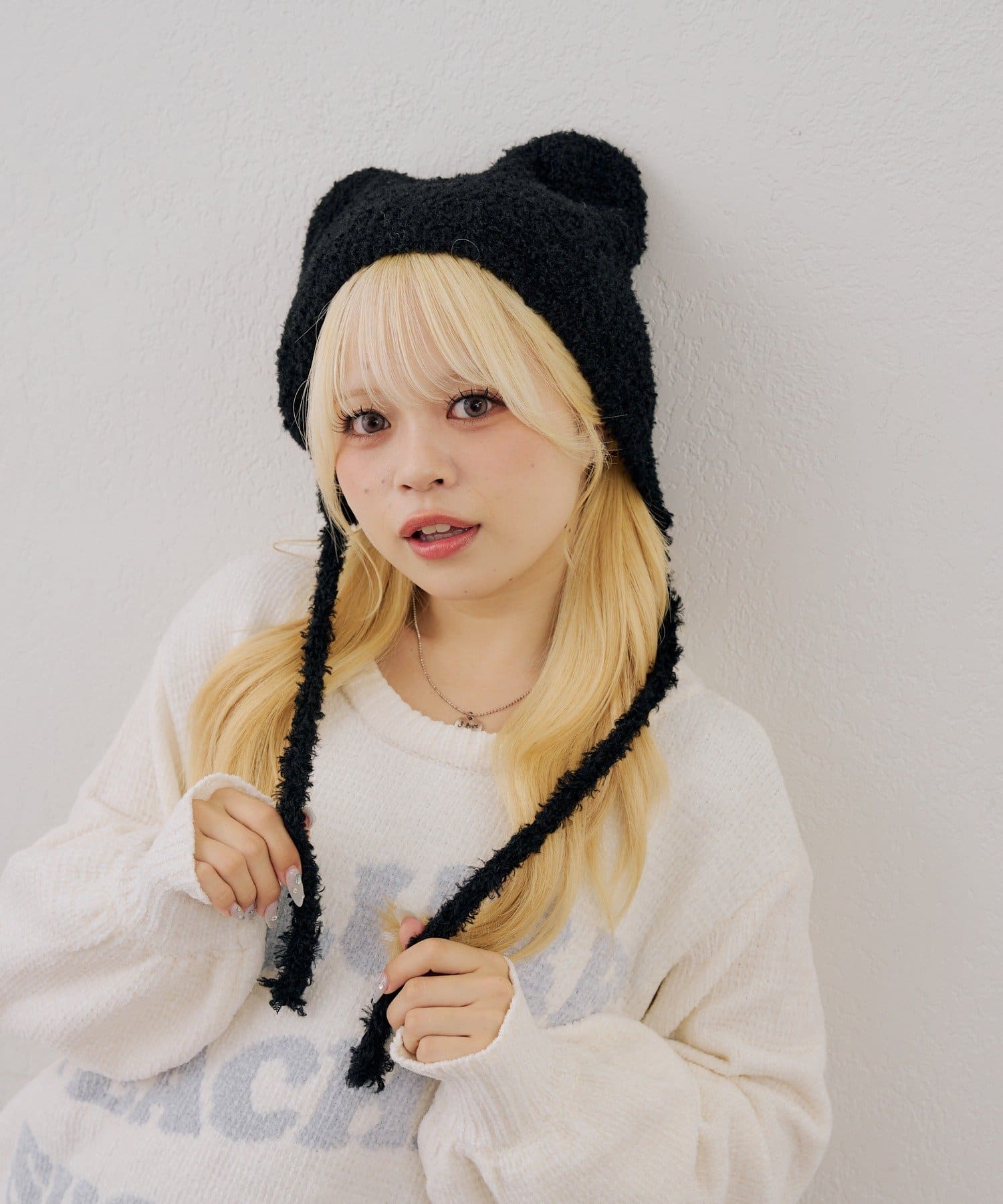 NICE CLAUP / OLIVE des OLIVE OUTLET(ナイスクラップ  / オリーブ デ オリーブ アウトレット) 【continuer】ニットくまさん帽