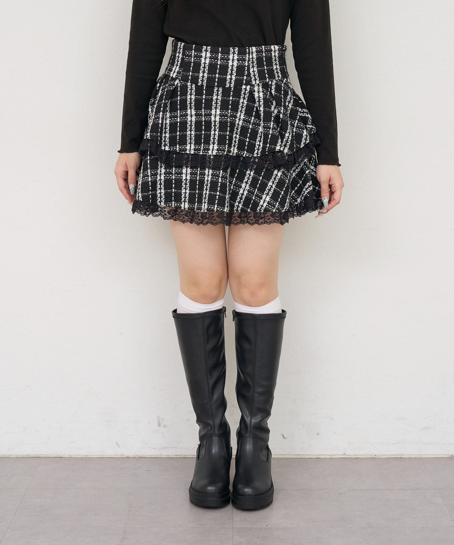 NICE CLAUP / OLIVE des OLIVE OUTLET(ナイスクラップ  / オリーブ デ オリーブ アウトレット) 【continuer】厚底ロングブーツ
