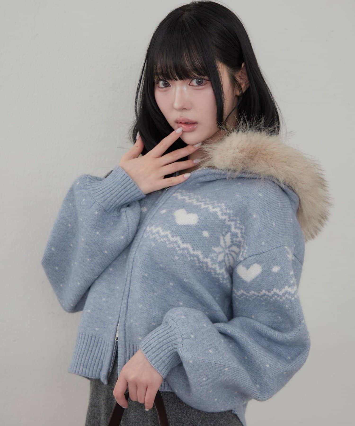 NICE CLAUP / OLIVE des OLIVE OUTLET(ナイスクラップ  / オリーブ デ オリーブ アウトレット) 【continuer】冬の韓国っぽカジュアルはこれで決まり、ノルディックパーカー