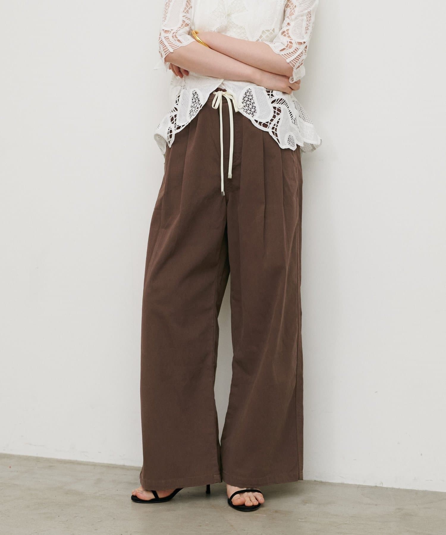 NICE CLAUP / OLIVE des OLIVE OUTLET(ナイスクラップ  / オリーブ デ オリーブ アウトレット) 【LARUTA】5OZデニムイージーワイドパンツ